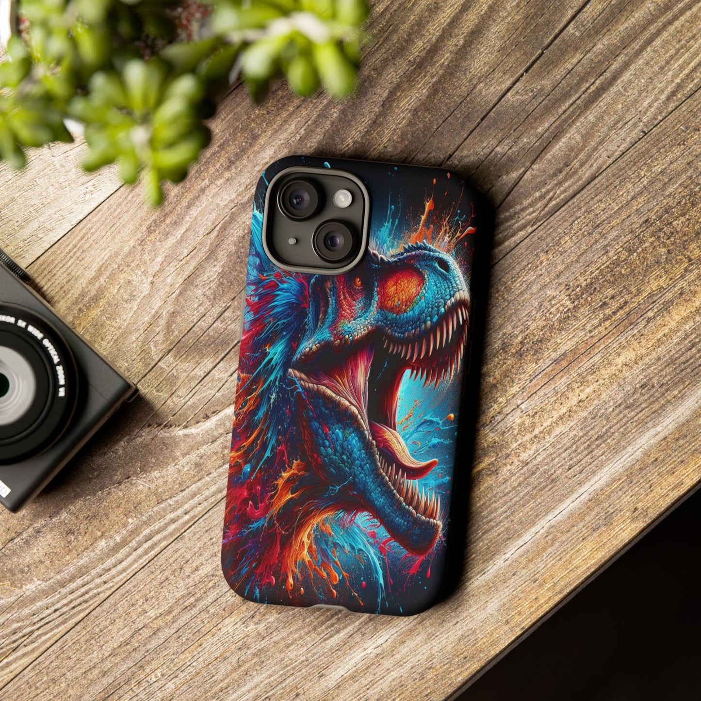 Colorburst Dinosaur Roar - Phone Case