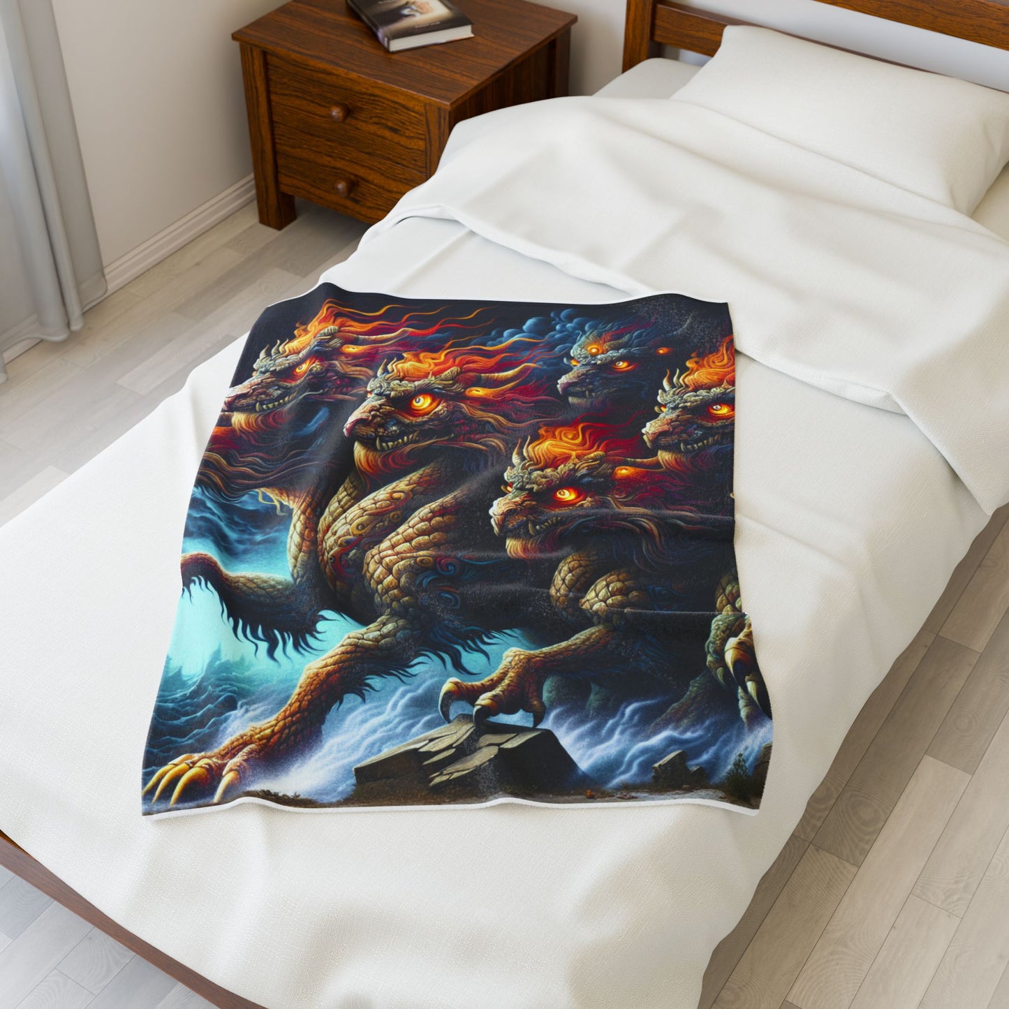Fires of the Mythical Guardians - Plush Blanket