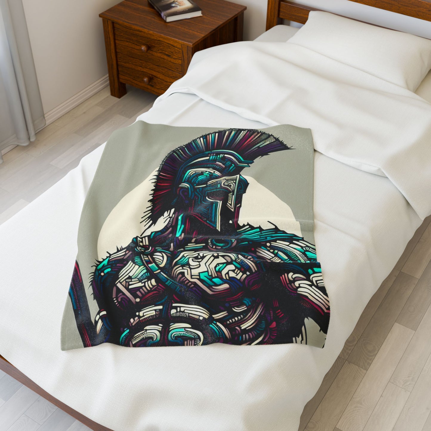 Futuristic Sentinel Duty- Plush Blanket