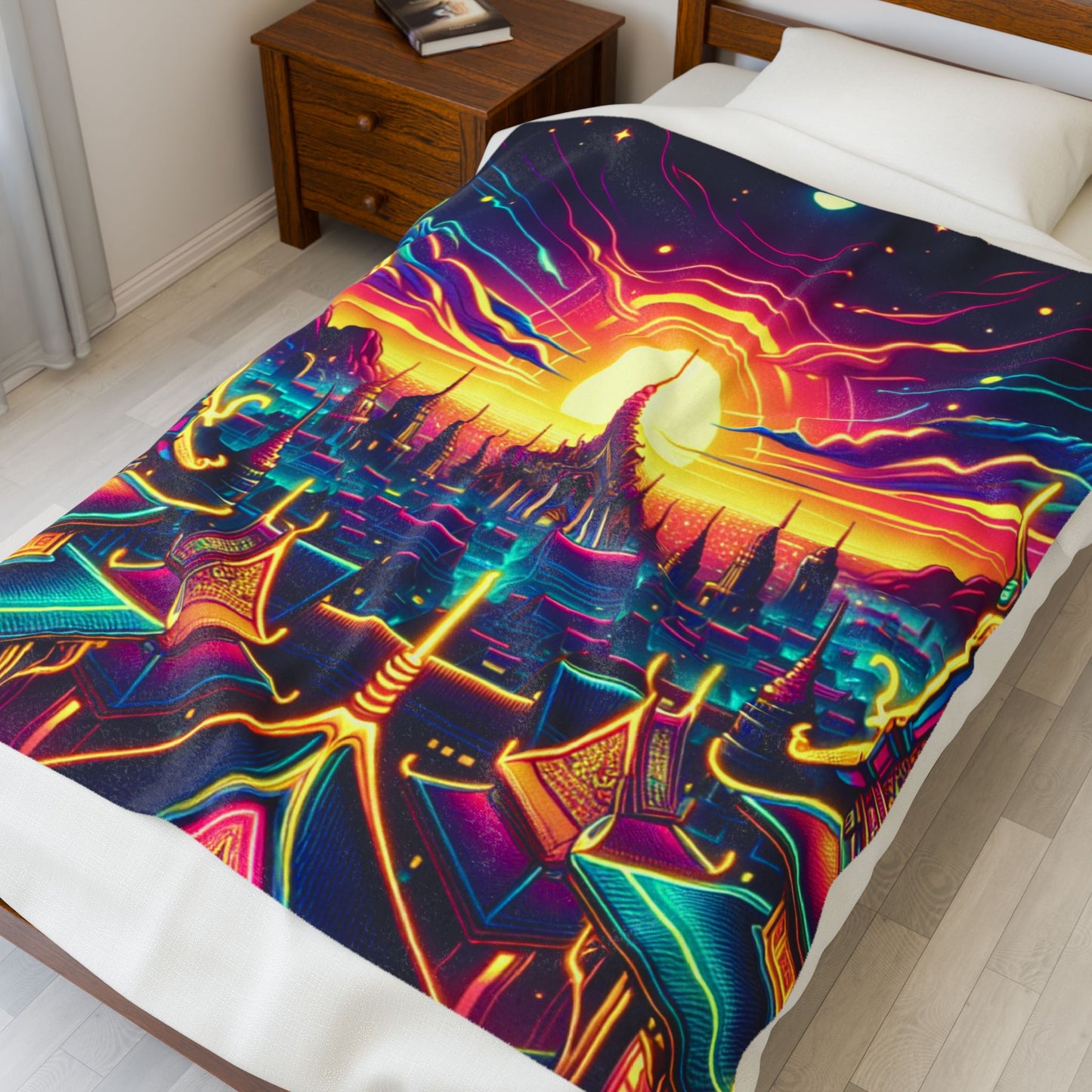 Radiance of the Mystic Temple - Plush Blanket