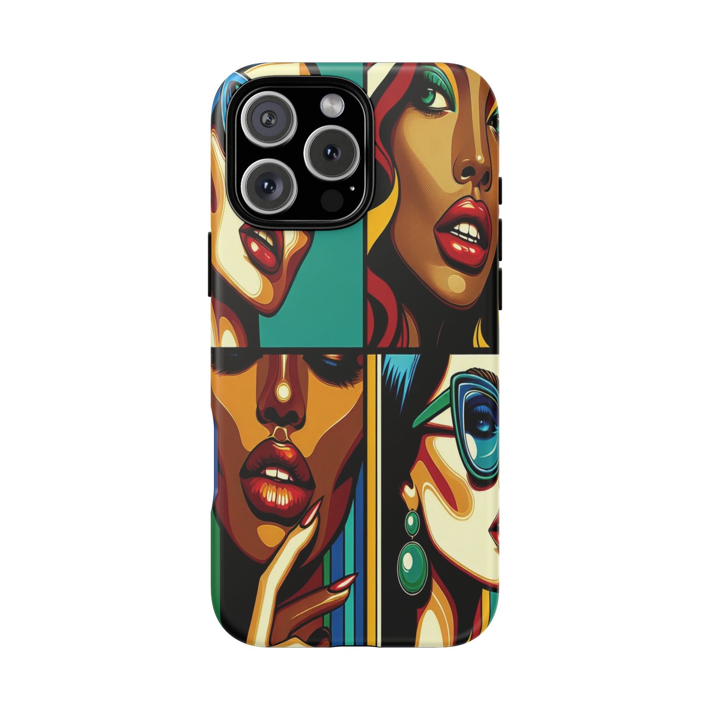 Protective Pop Art Expressions Iphone Case Compatible With Iphone 16 15 14 - Iphone Cover
