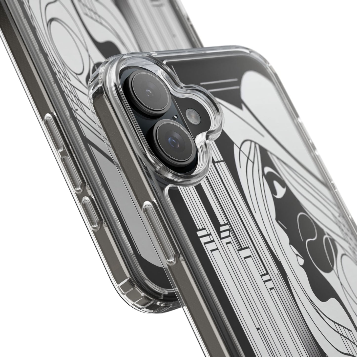 Transparent Silhouette of a Modern Vision Iphone Case Compatible With Iphone 16 15 14 - Clear Phone Cover