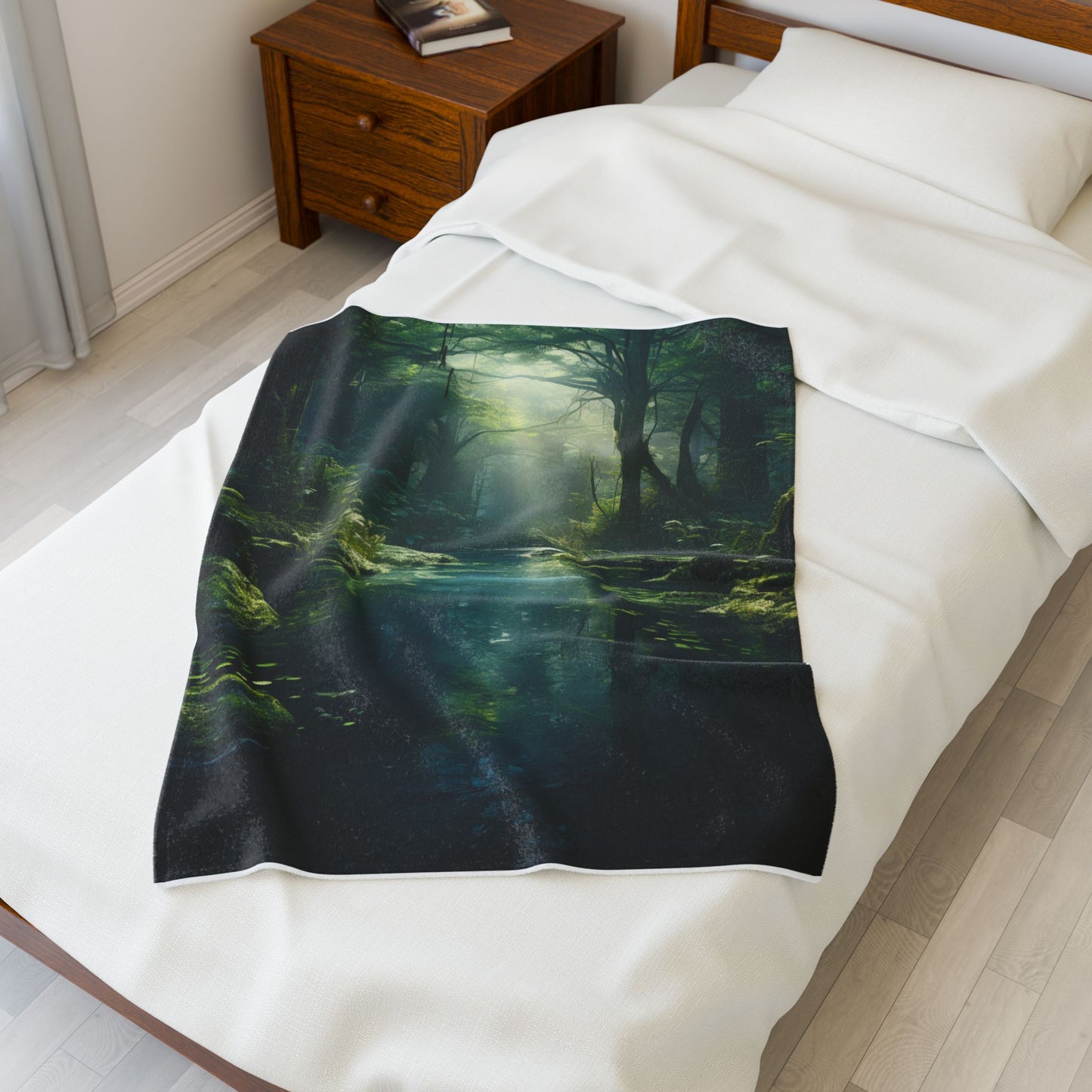 Forest Whisperings at Dawn- Plush Blanket