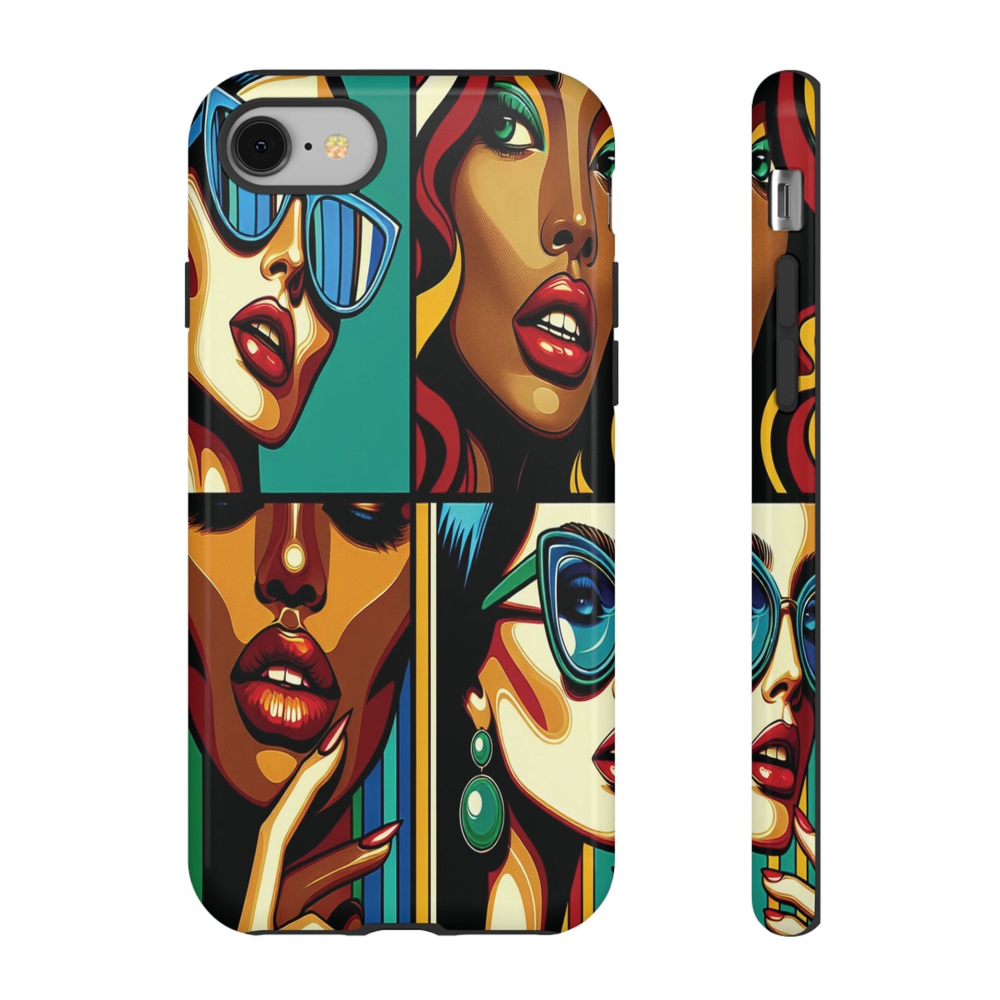 Protective Pop Art Expressions Iphone Case Compatible With Iphone 16 15 14 - Iphone Cover