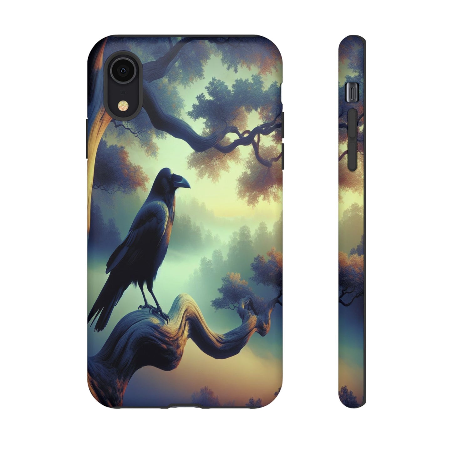 Raven in the Misty Forest - Phone Case