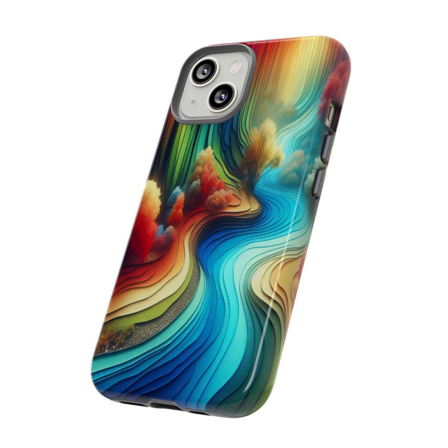 Protective River of Colors Iphone Case Compatible With Iphone 16 15 14 - Iphone Cover
