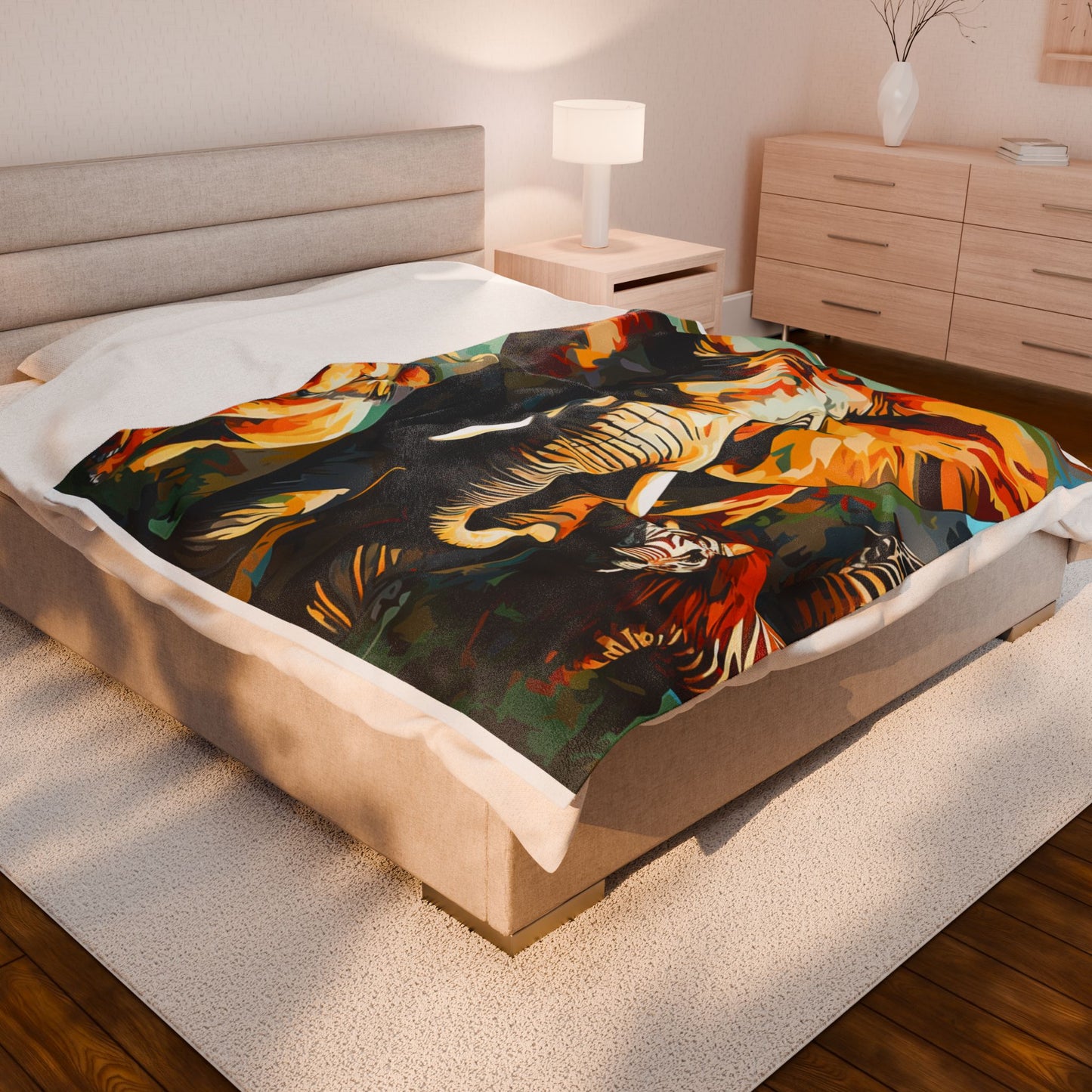 Savanna Giants in Abstract- Plush Blanket