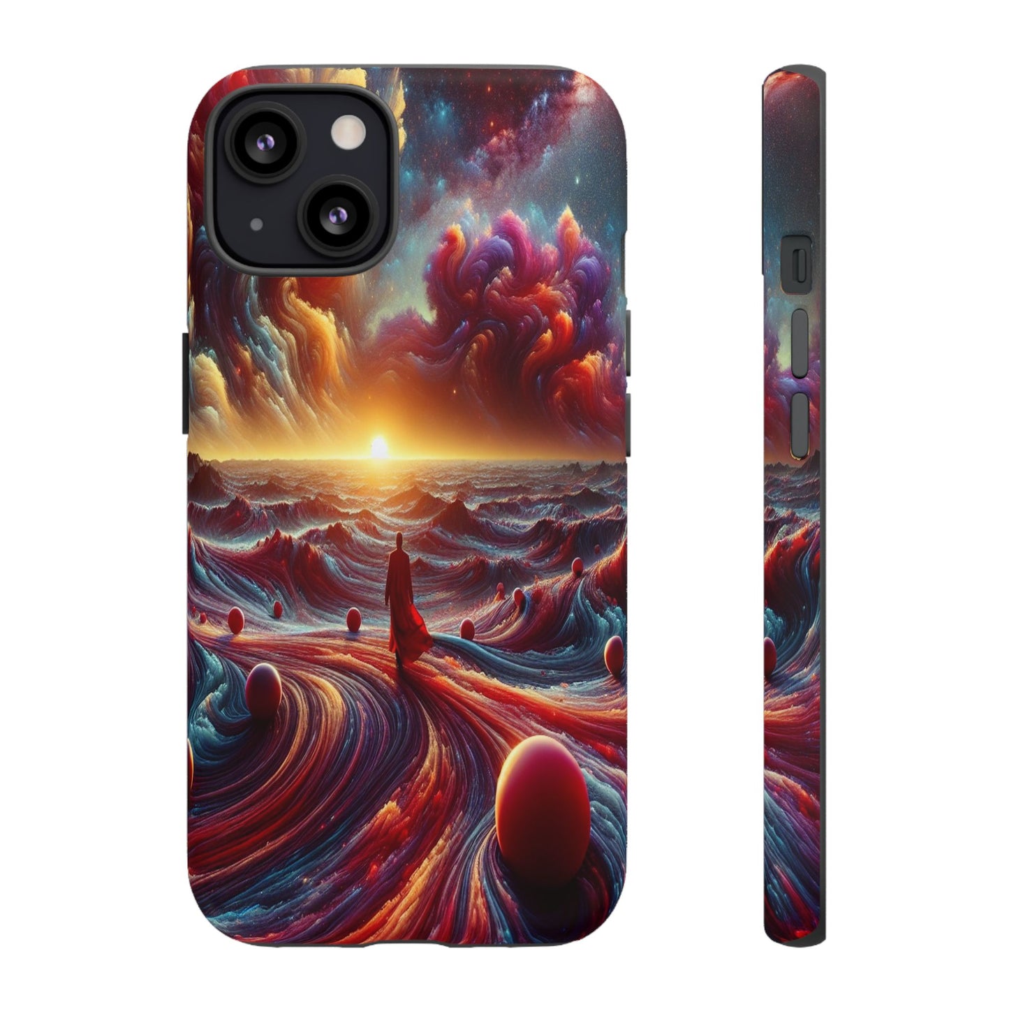 Journey Through Celestial Waves - Phone Case