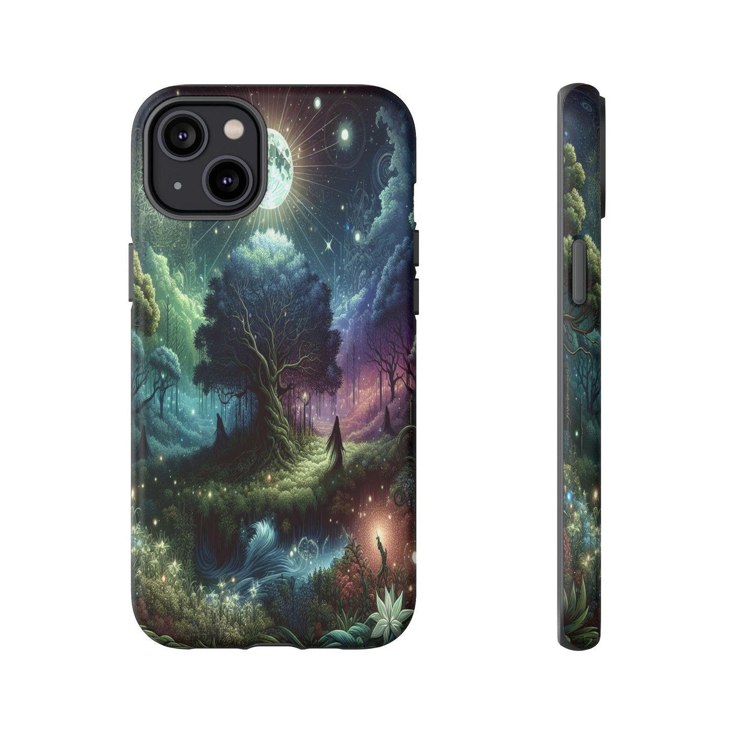 Luminous Forest Nightscape - Phone Case
