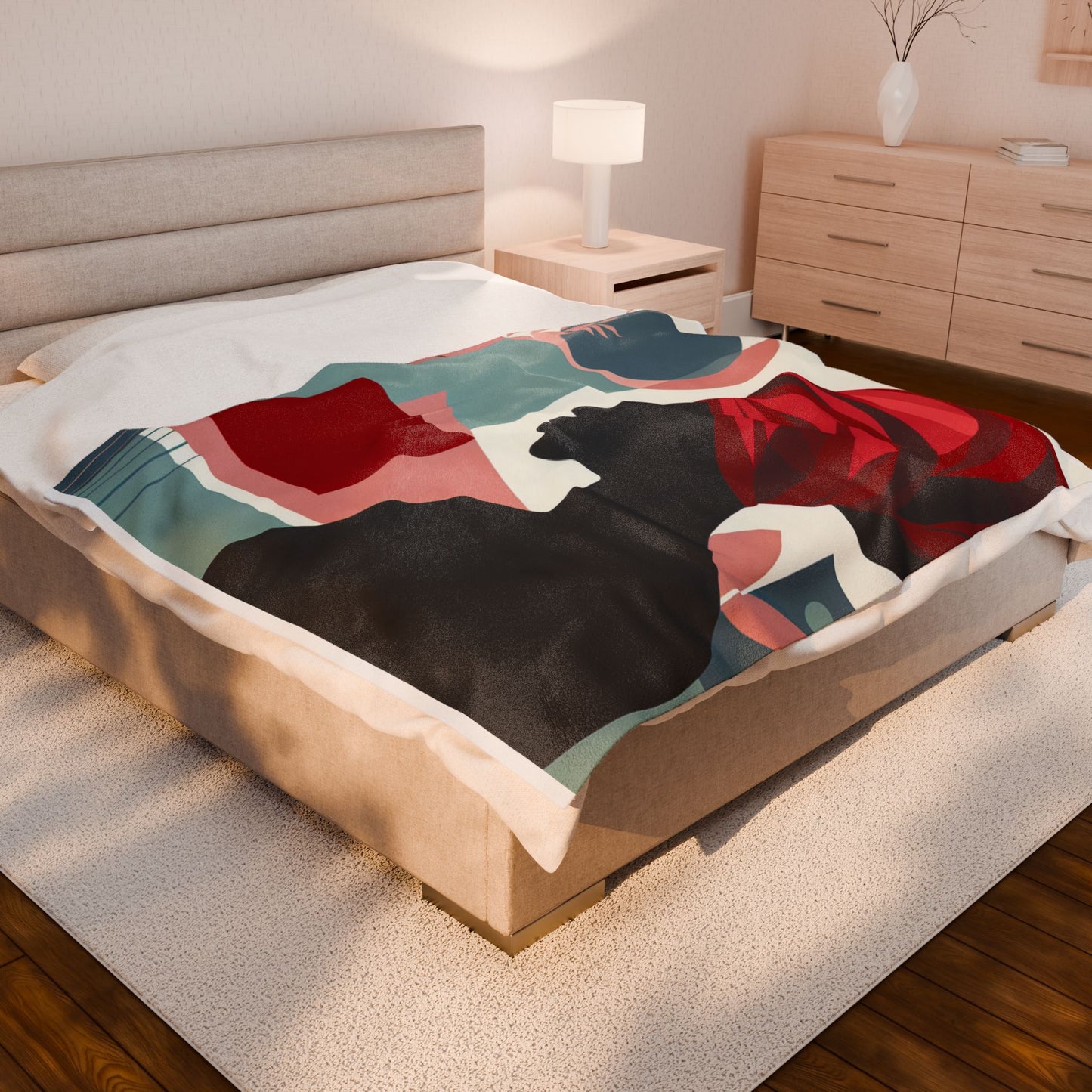 Silhouette Geometry - Plush Blanket