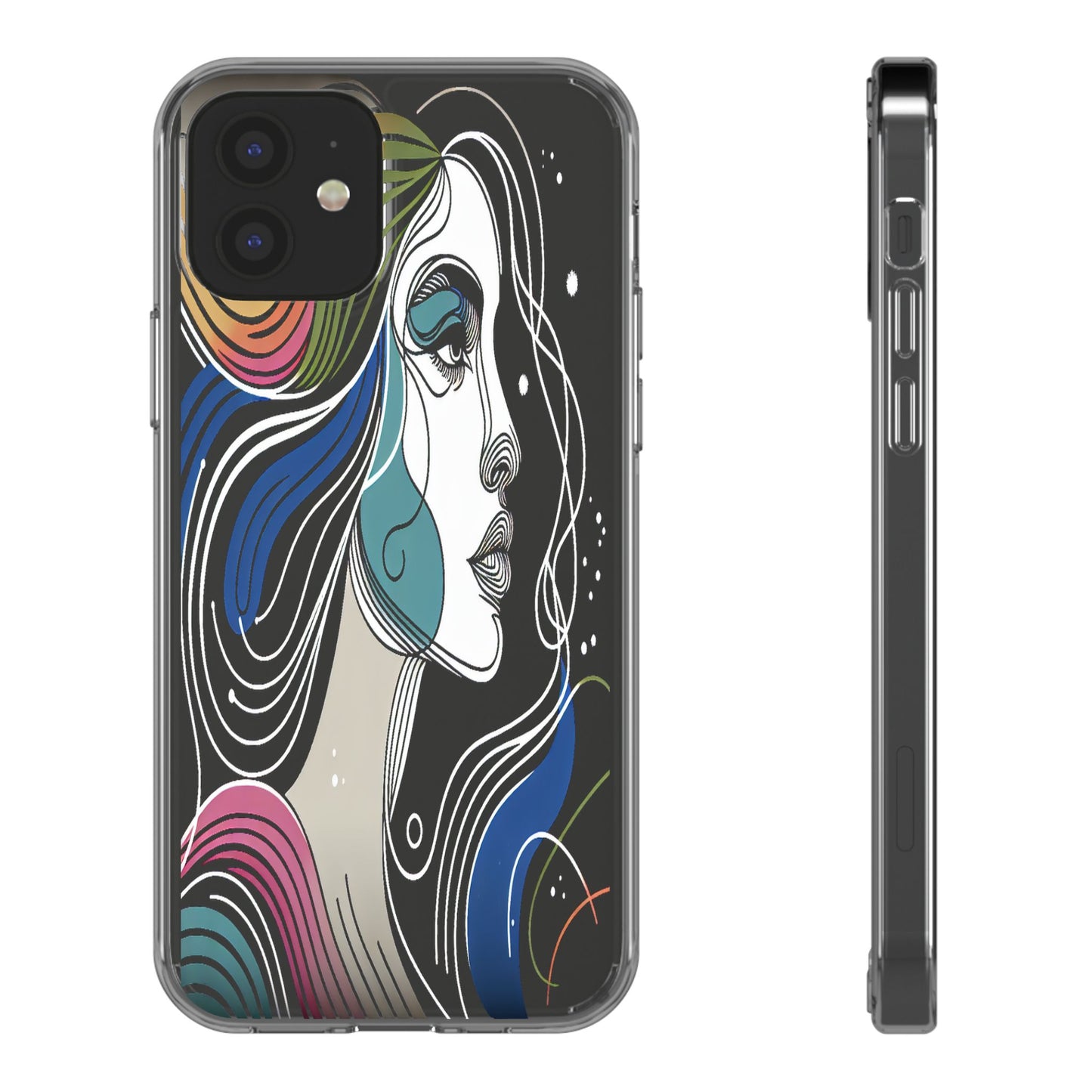 Transparent Portrait of Imagination Iphone Case Compatible With Iphone 16 15 14 - Clear Phone Cover