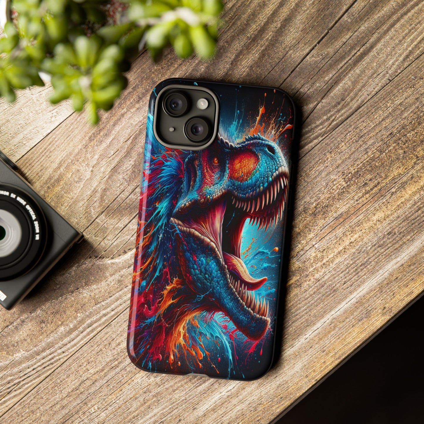 Colorburst Dinosaur Roar - Phone Case