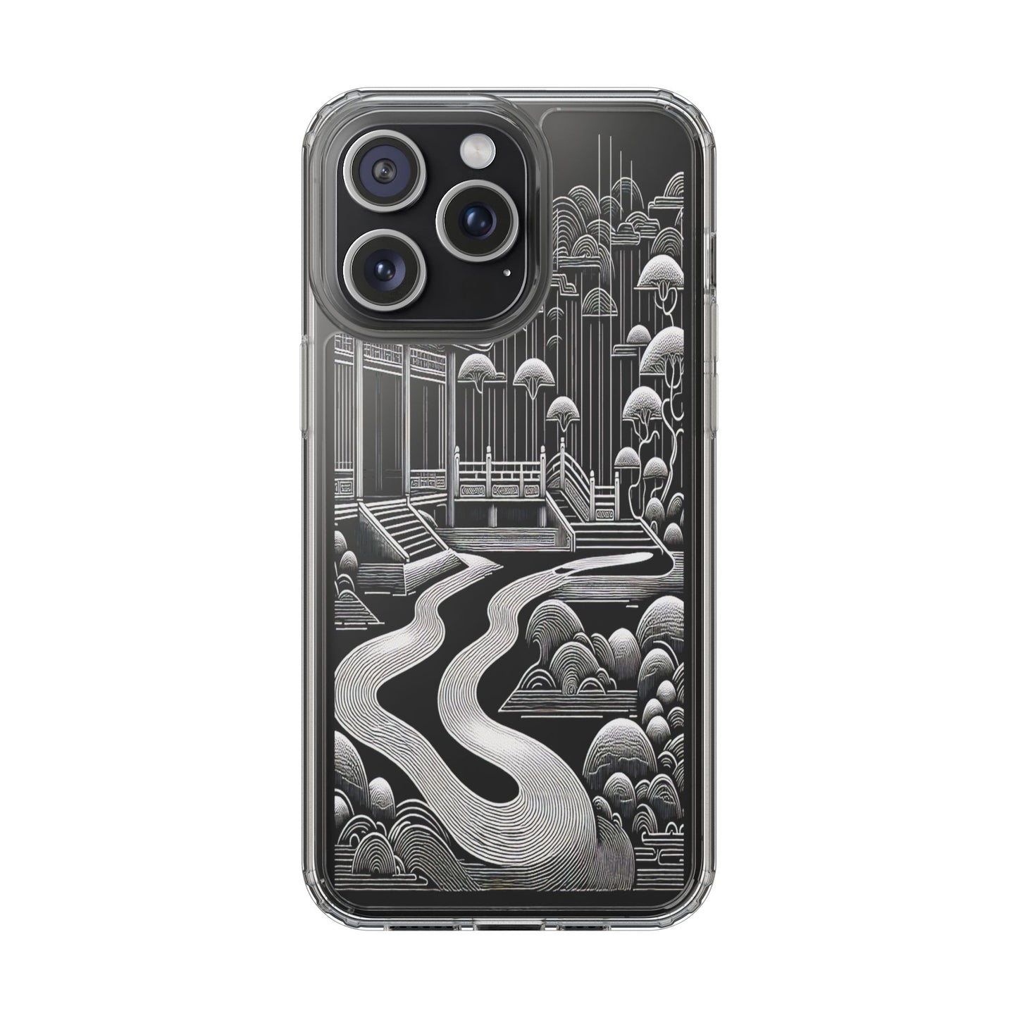 Transparent Zen Pathway Iphone Case Compatible With Iphone 16 15 14 - Clear Phone Cover