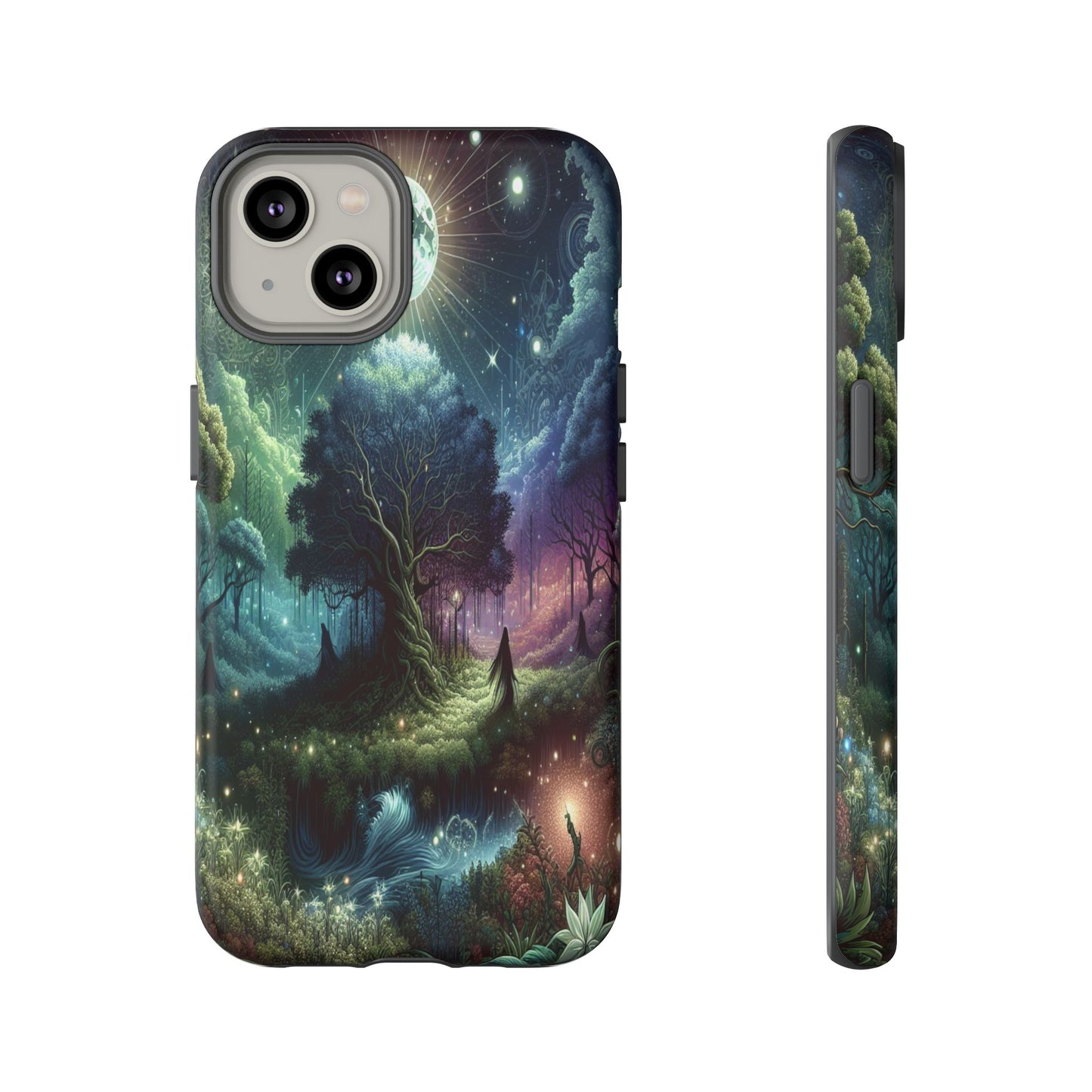 Luminous Forest Nightscape - Phone Case