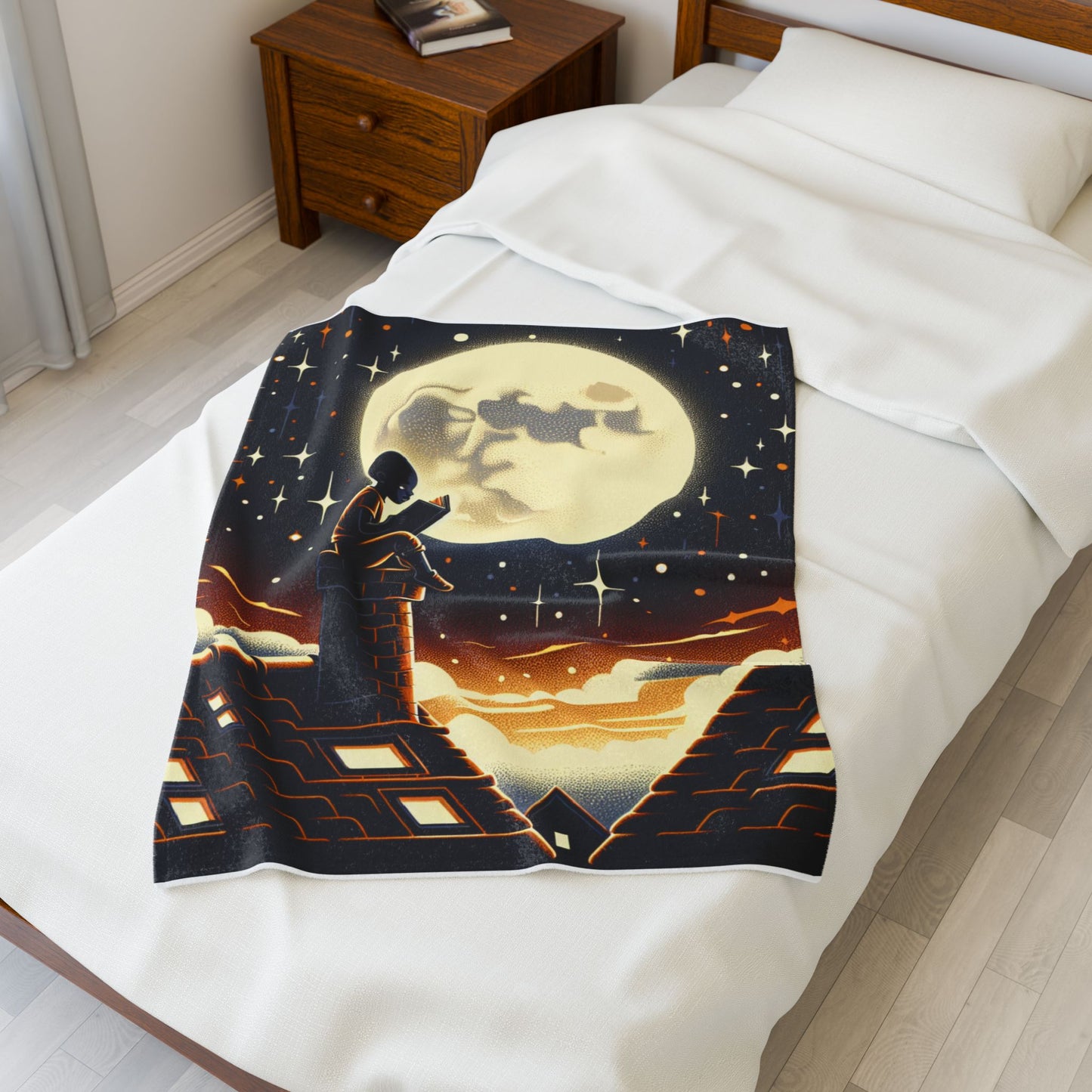 Lunar Reading Odyssey - Plush Blanket