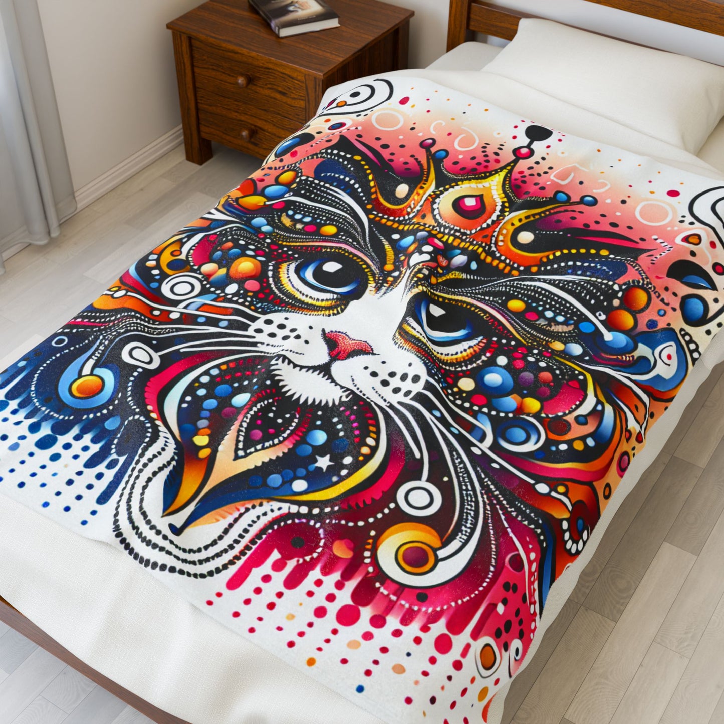 Majestic Feline Splendor - Plush Blanket