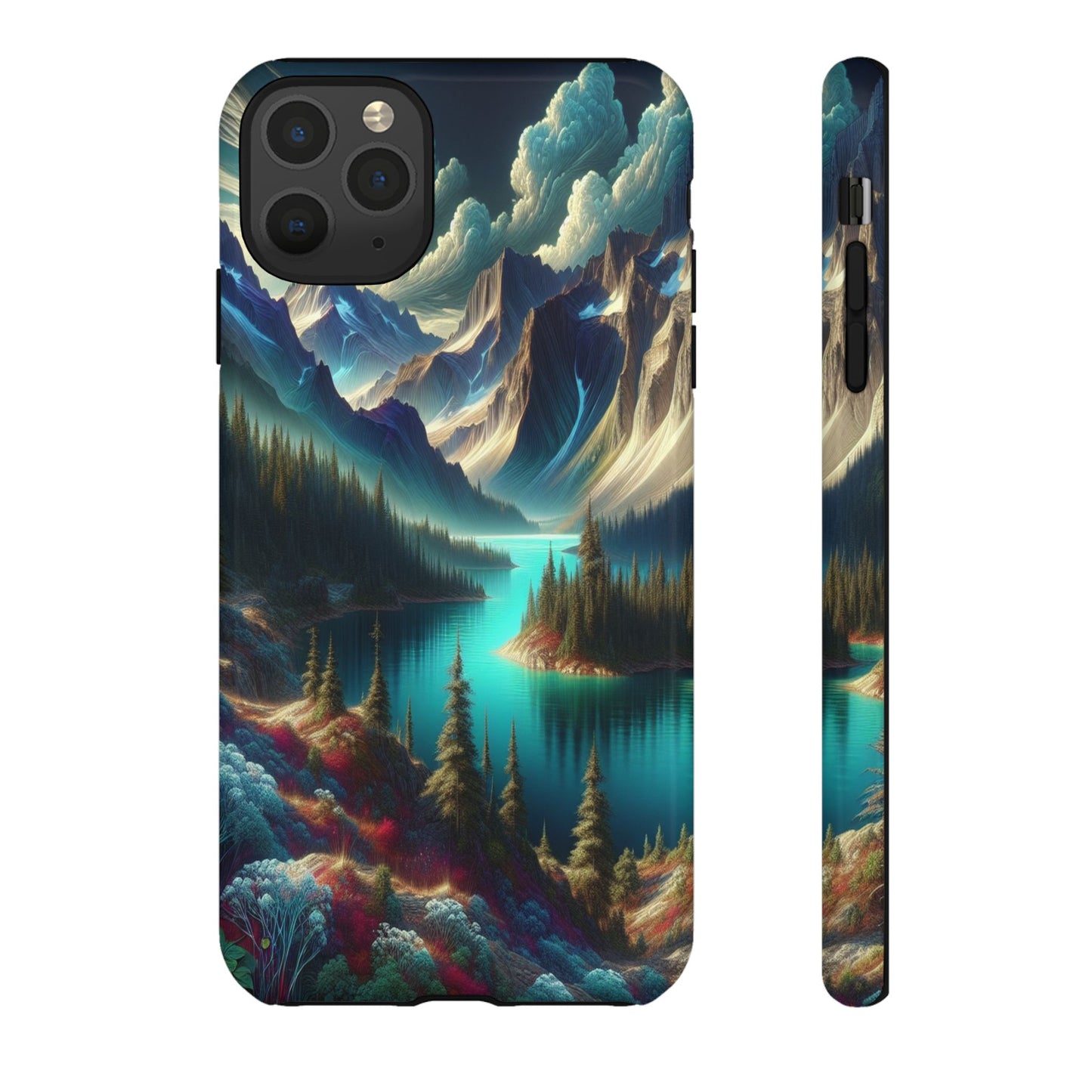 Custom ProtectiveMajestic Peaks and Tranquil WatersIphone Case Compatible With Iphone 16 15 14 - Phone Cover