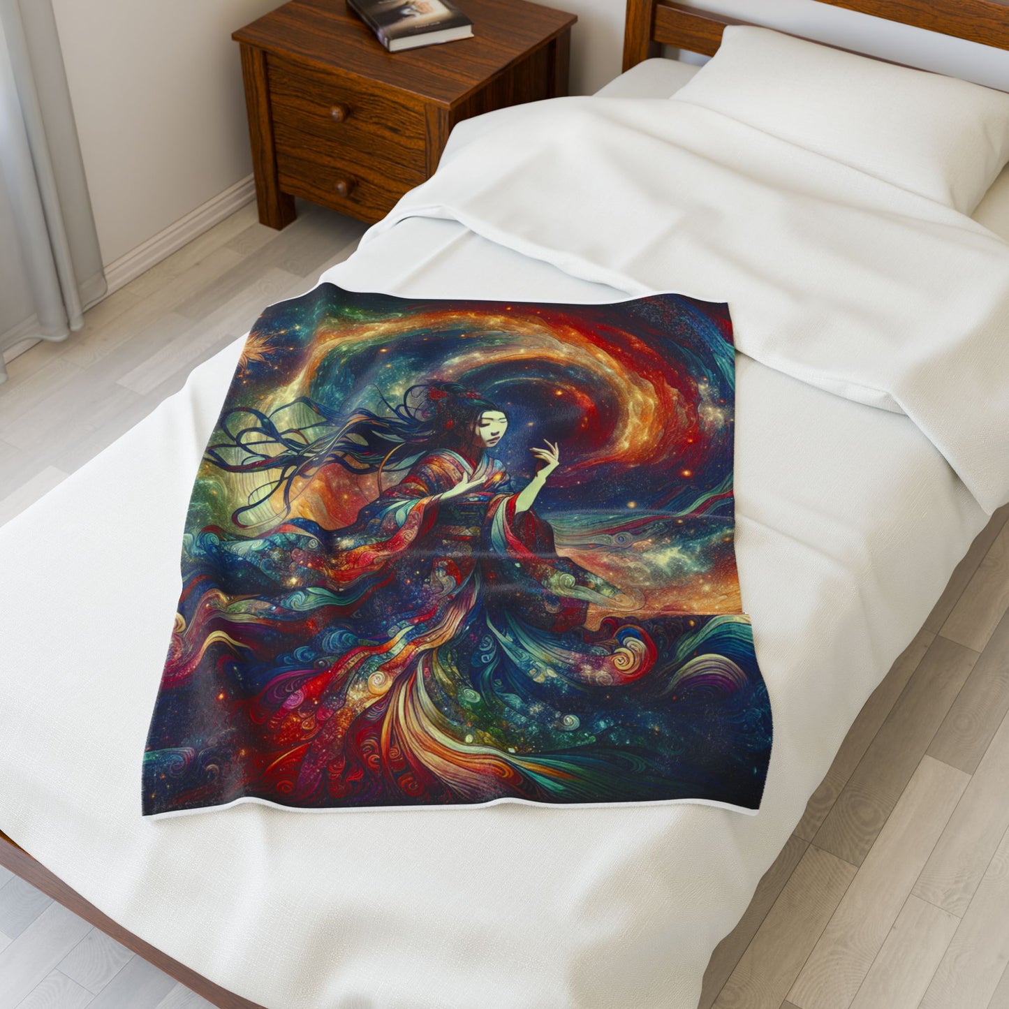 Mystical Universe Dance - Plush Blanket
