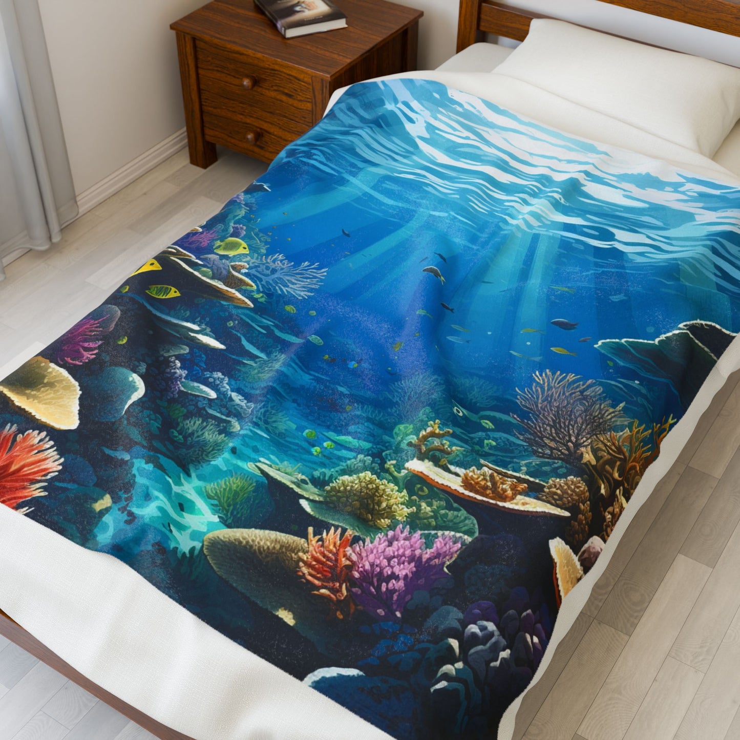 Underwater Haven of Tranquility- Plush Blanket