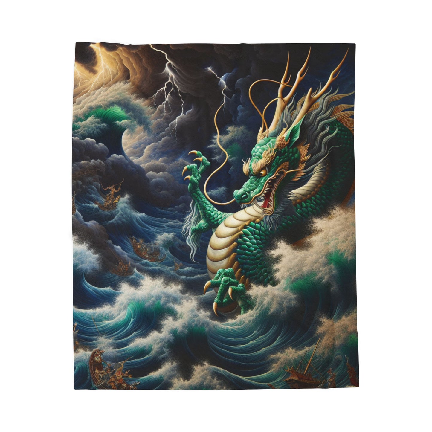 Unleashed Tempest Dragon- Plush Blanket