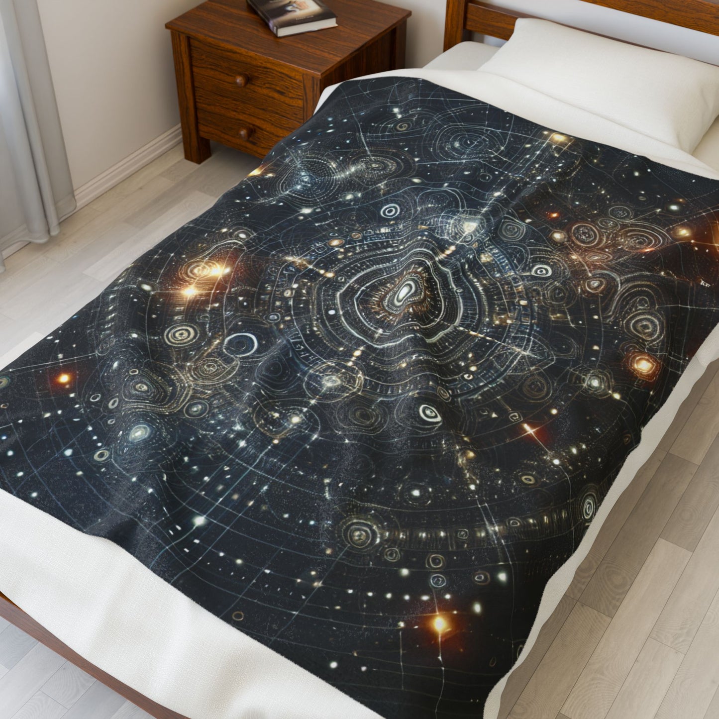Celestial Spirograph Harmony - Plush Blanket