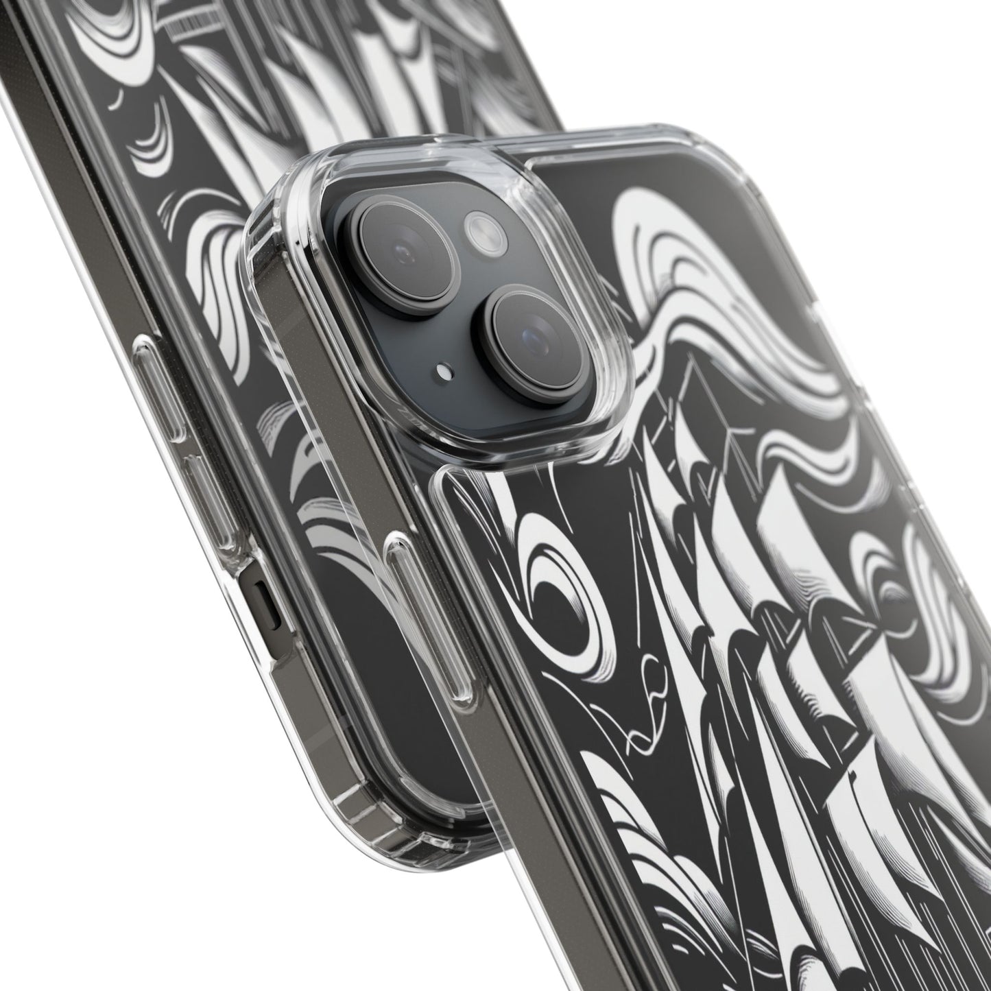 Transparent Journey on the Waves Iphone Case Compatible With Iphone 16 15 14 - Clear Phone Cover