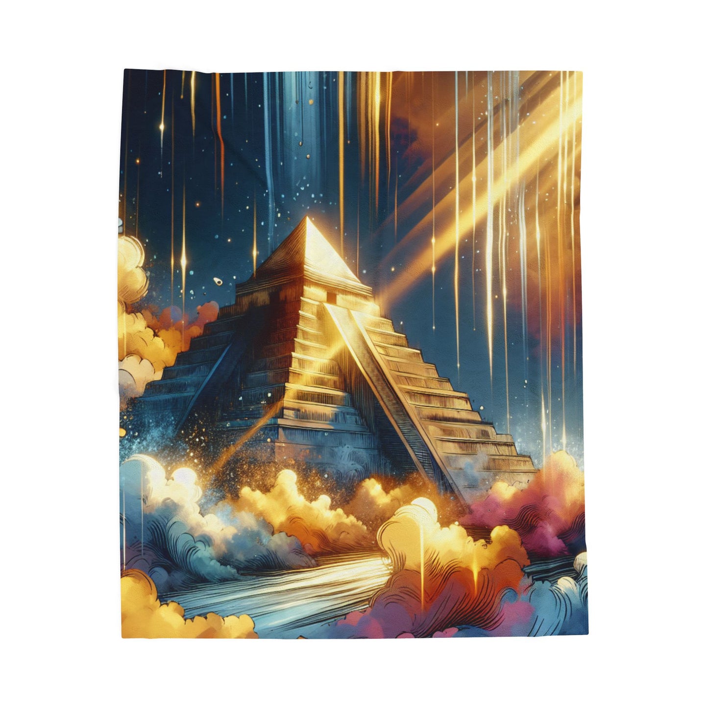 Golden Ascension - Plush Blanket