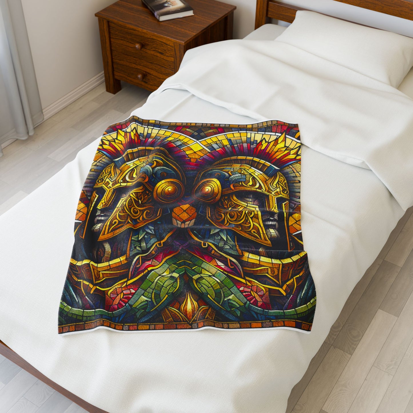 Guardians in Mosaic Armor - Plush Blanket