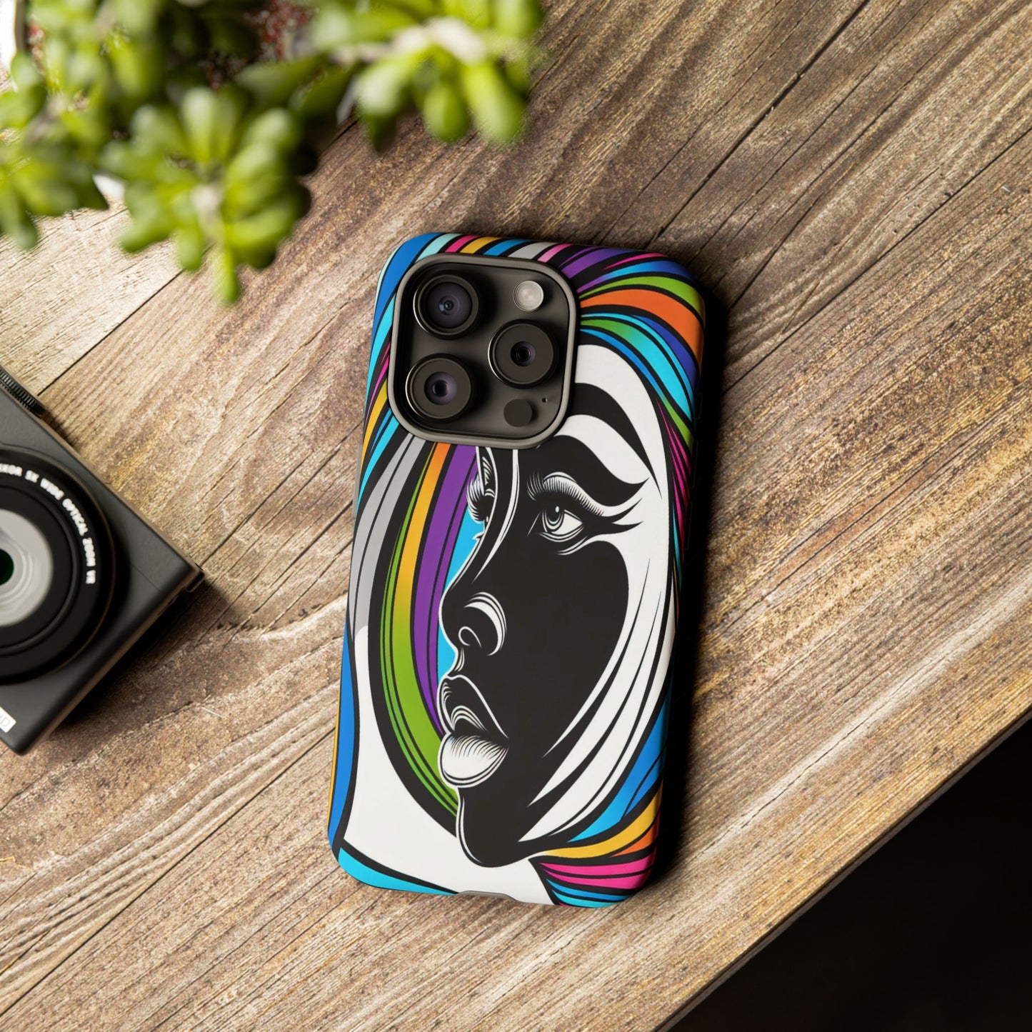 Colorful Portrait Fusion - Phone Case