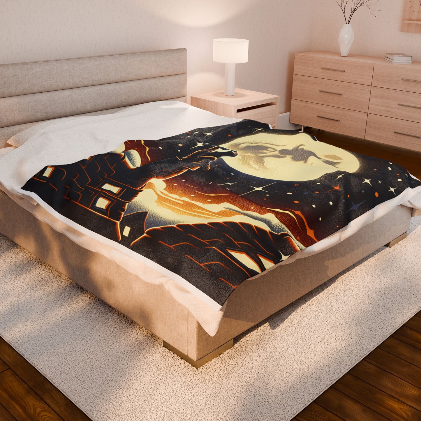 Lunar Reading Odyssey - Plush Blanket