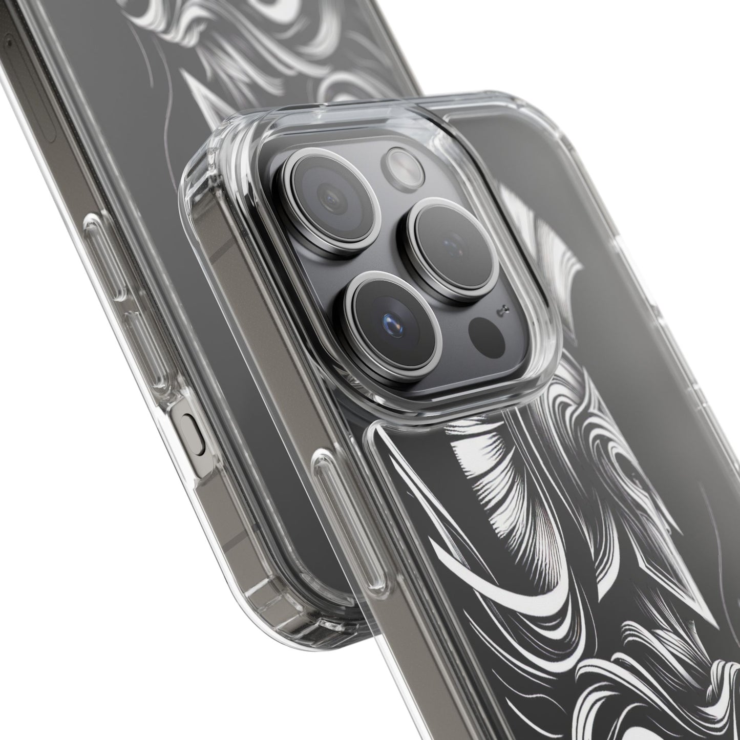 Transparent Helmeted Sentinel in Monochrome Motion Iphone Case Compatible With Iphone 16 15 14 - Clear Phone Cover