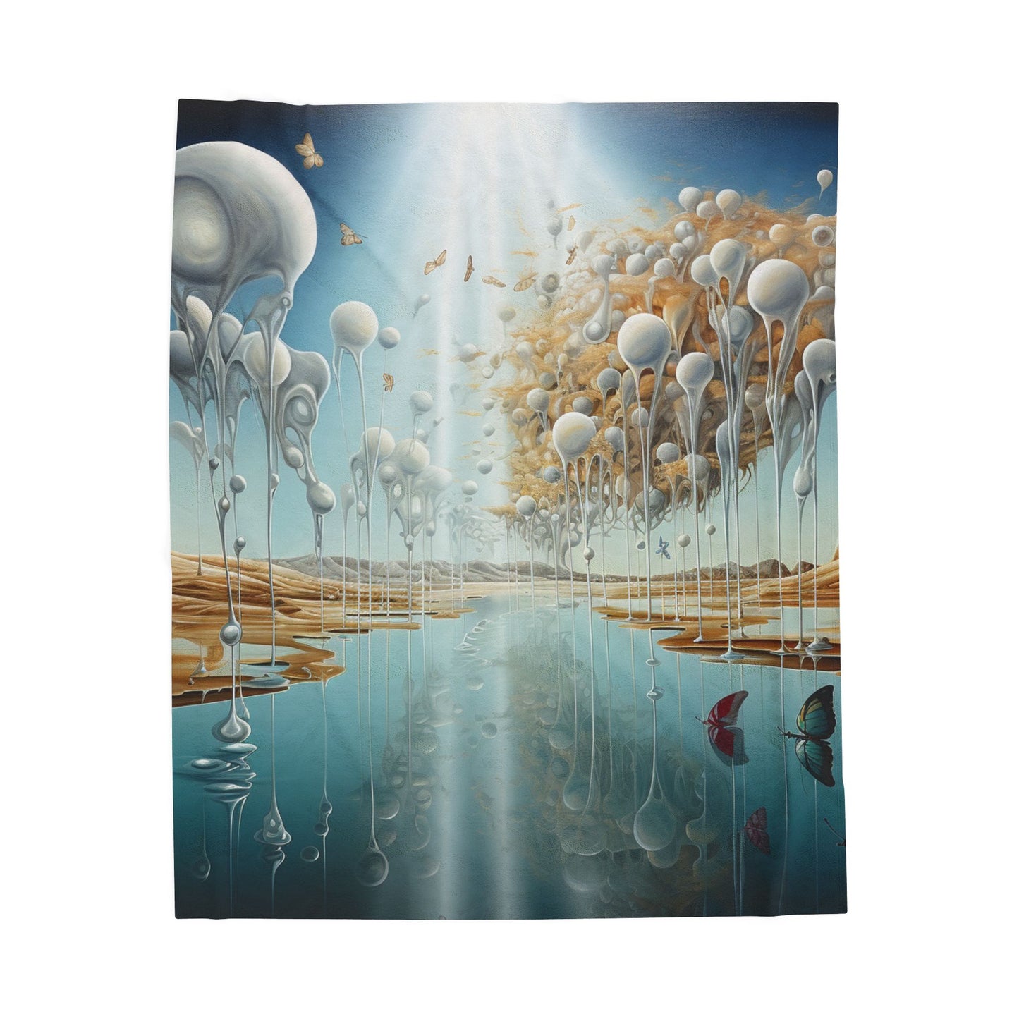 Luminous Fjord of Whimsy- Plush Blanket