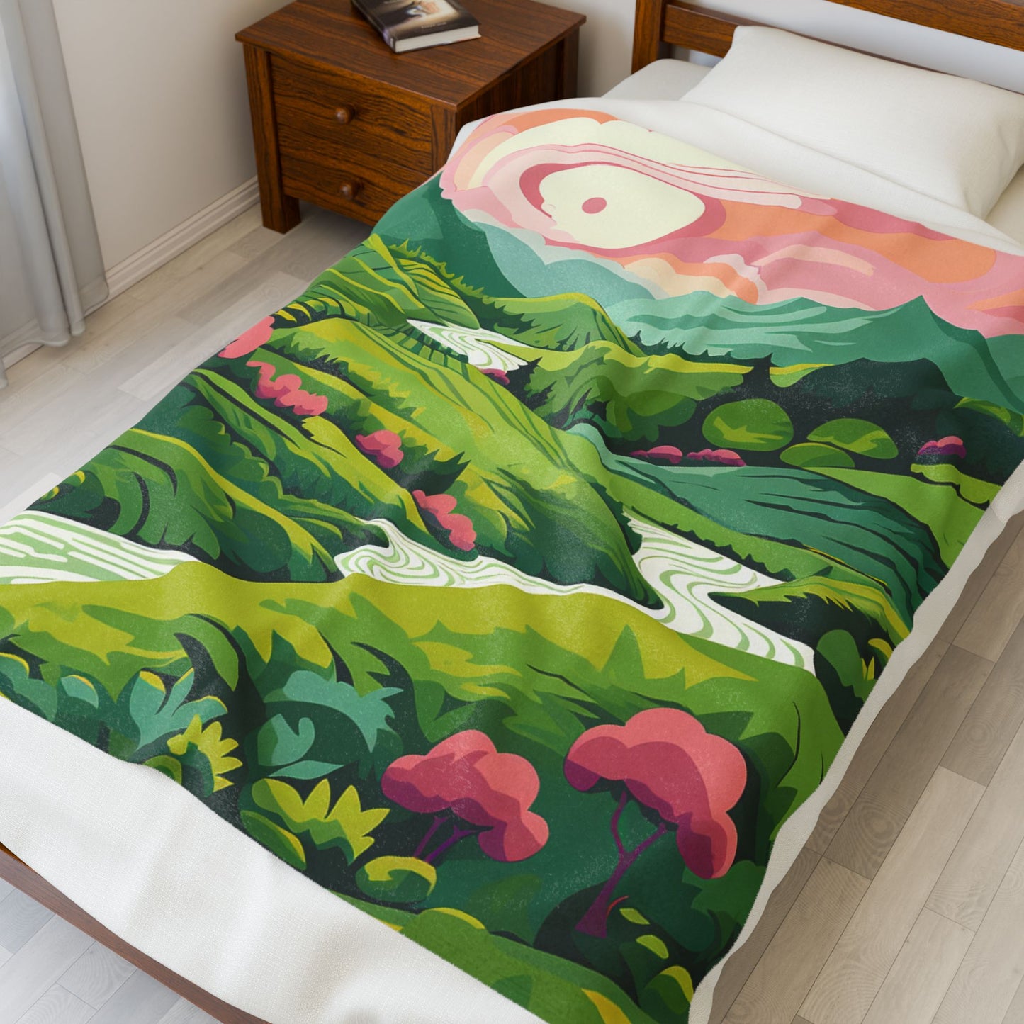 Enchanted Valley Sunset- Plush Blanket