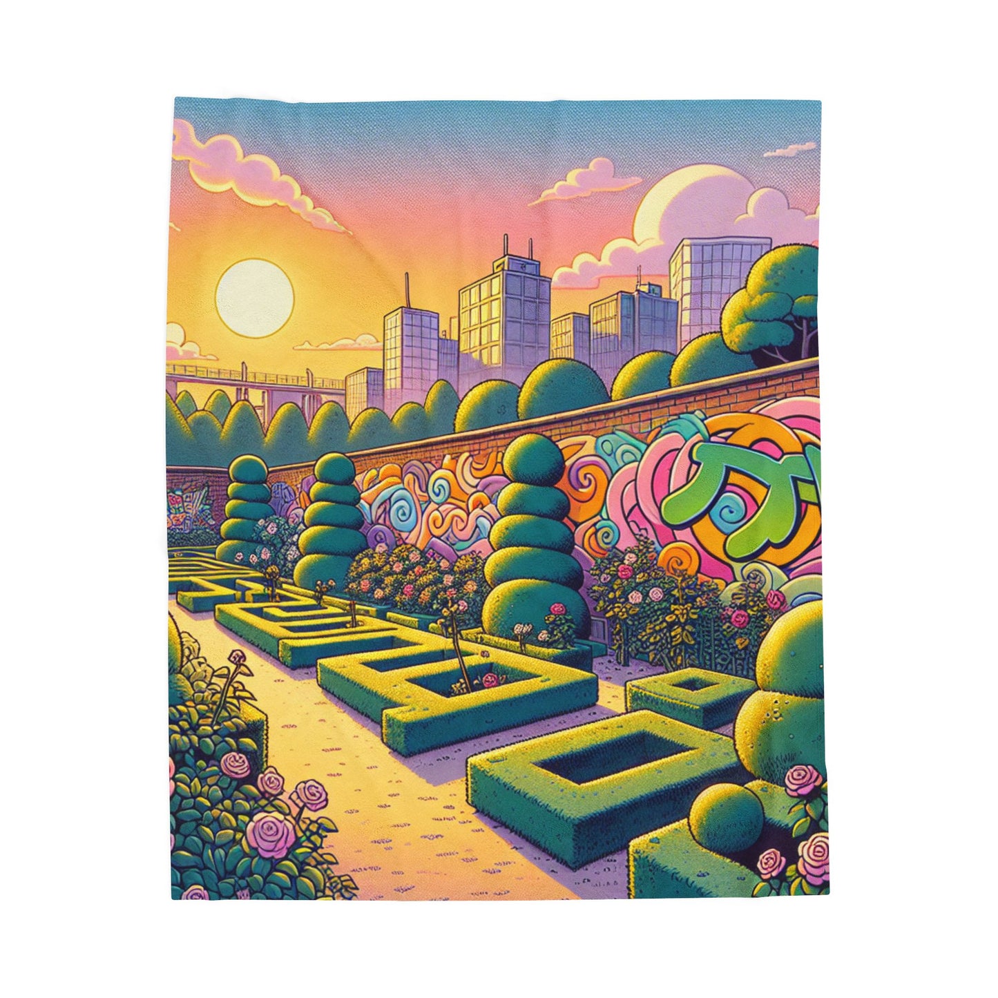 City Oasis of Enchantment - Plush Blanket