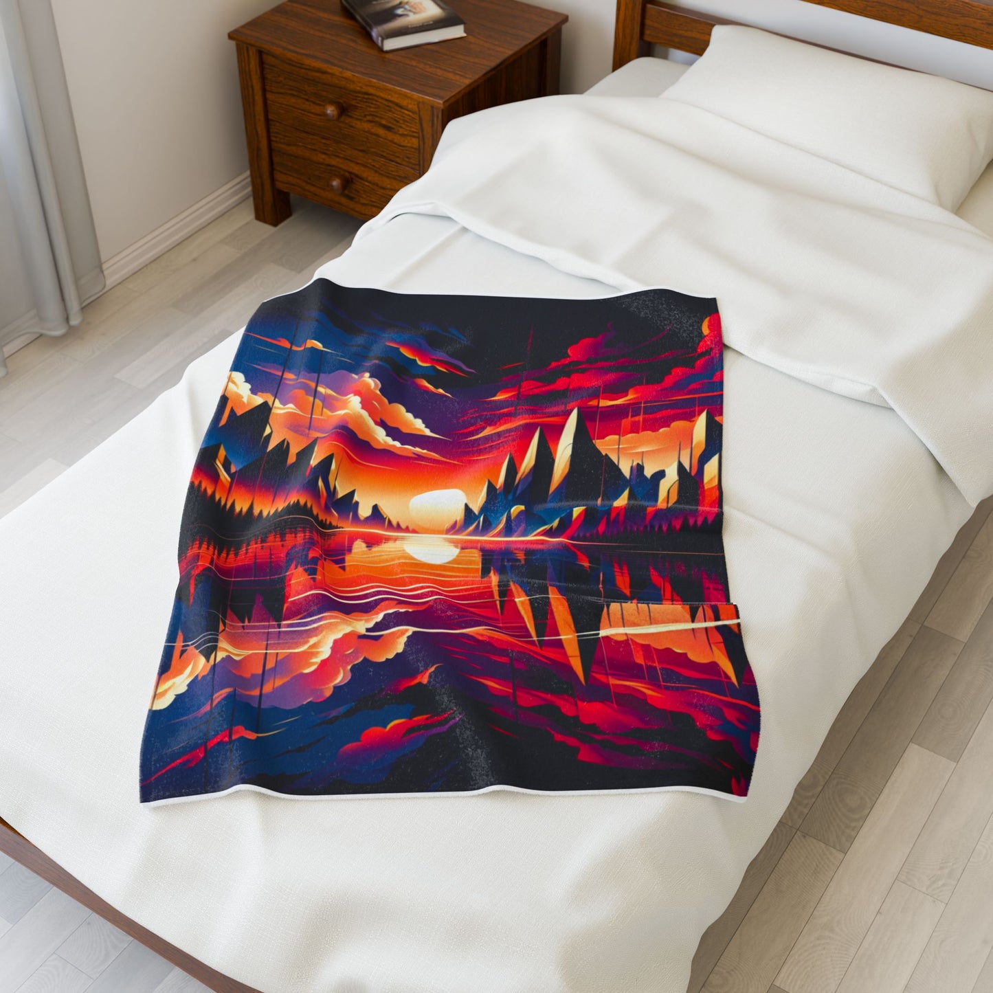 Radiance of the Painted Peaks - Plush Blanket