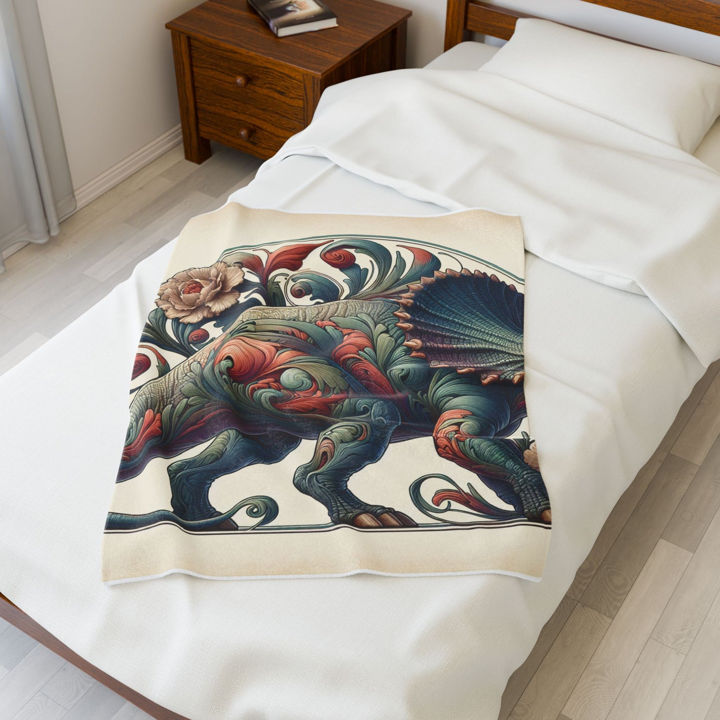 Baroque Dinotopia- Plush Blanket