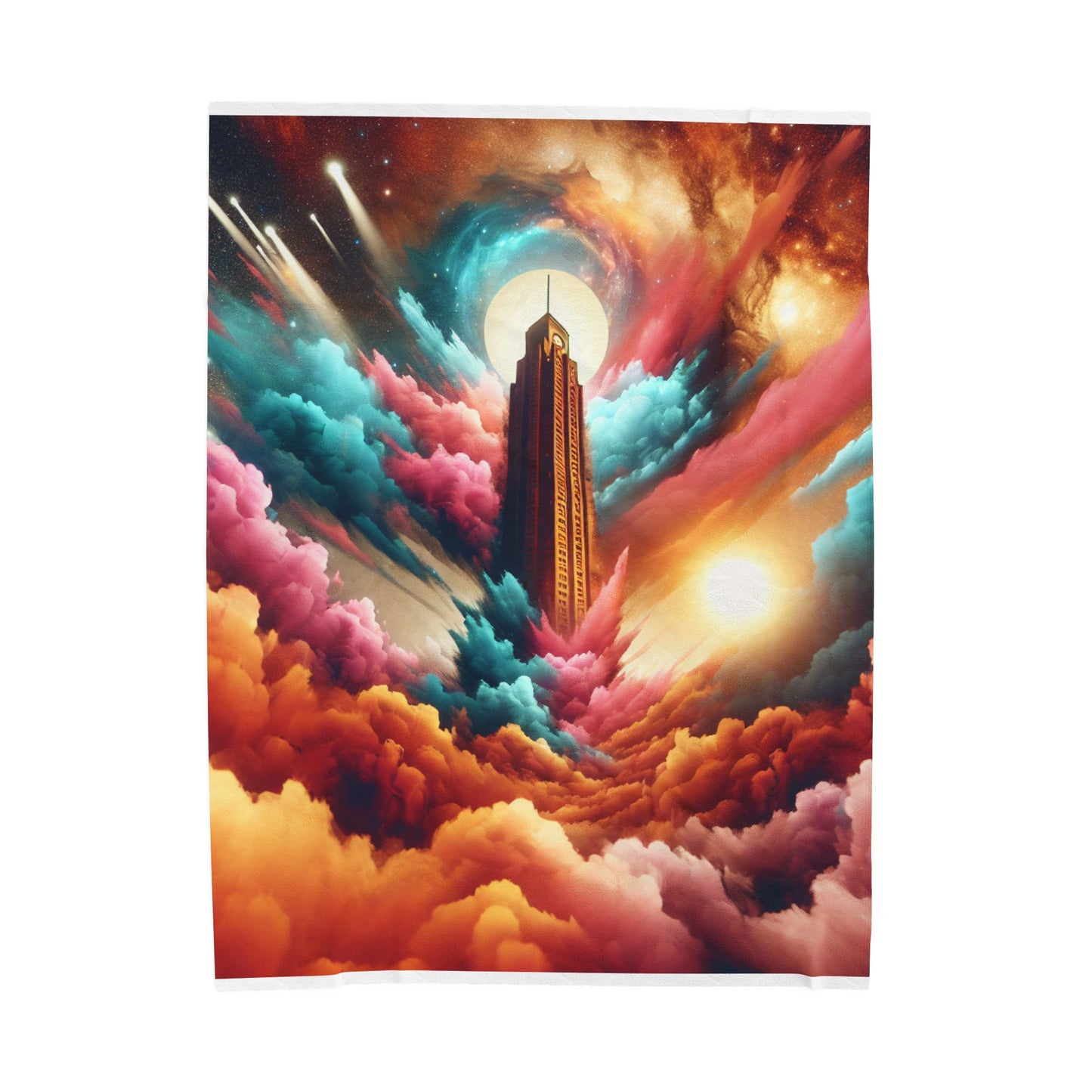 Tower in the Clouds - Plush Blanket