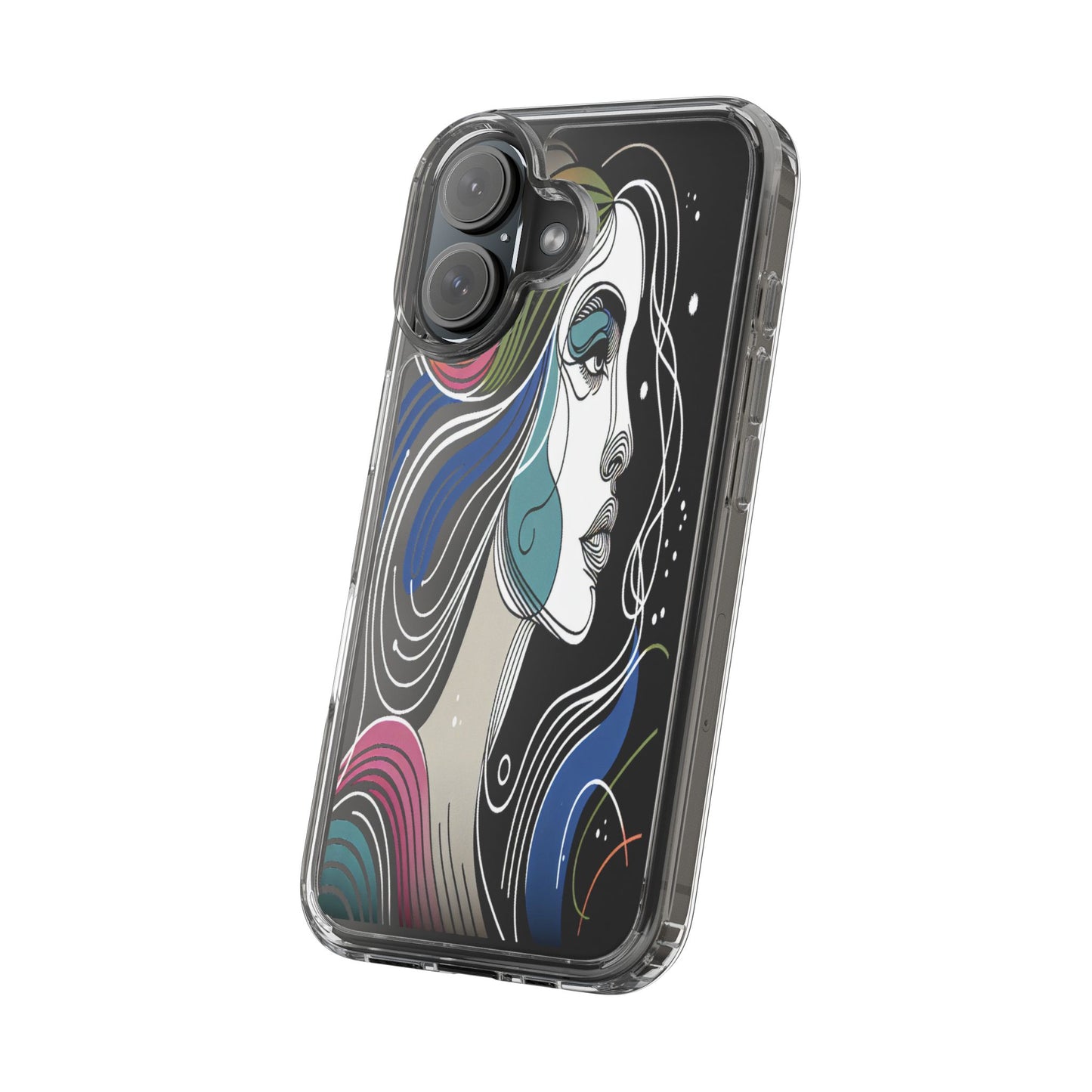 Transparent Portrait of Imagination Iphone Case Compatible With Iphone 16 15 14 - Clear Phone Cover