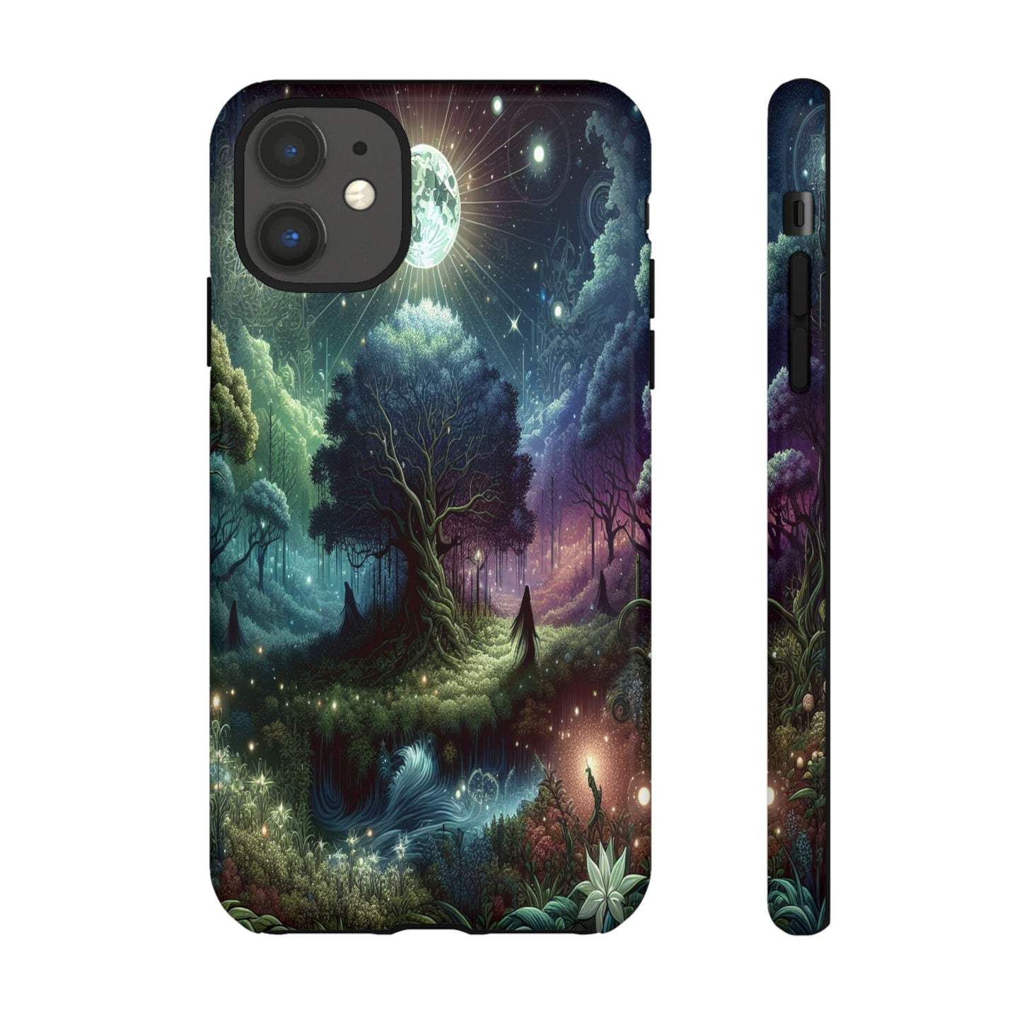 Luminous Forest Nightscape - Phone Case