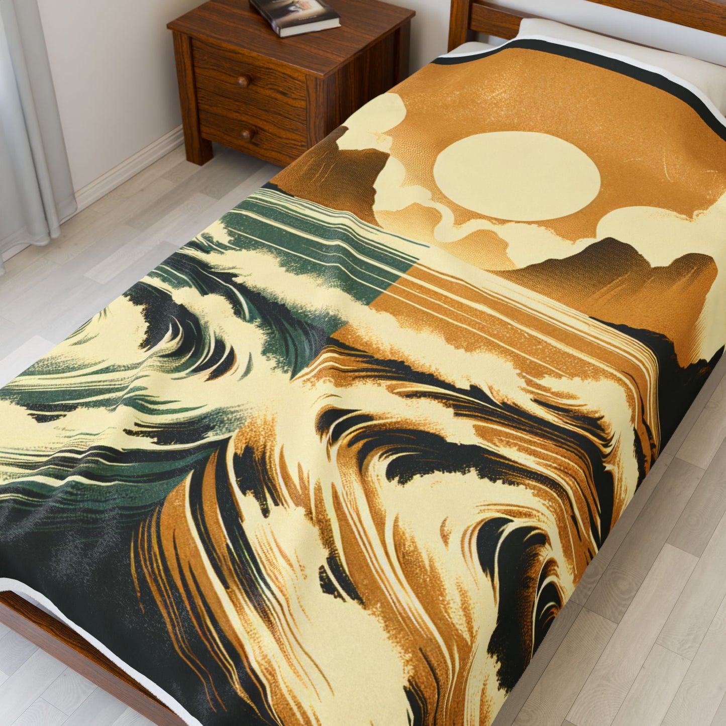 Rippling Tranquility at Dawn - Plush Blanket
