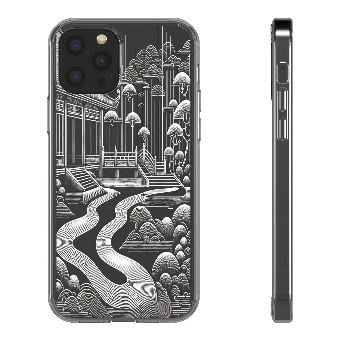 Transparent Zen Pathway Iphone Case Compatible With Iphone 16 15 14 - Clear Phone Cover