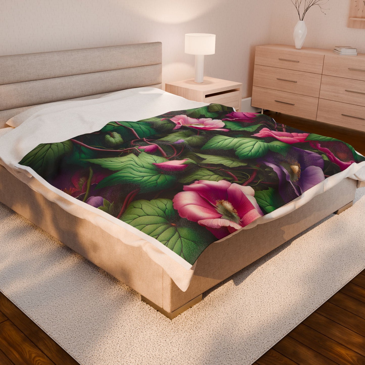 Floral Abundance - Plush Blanket