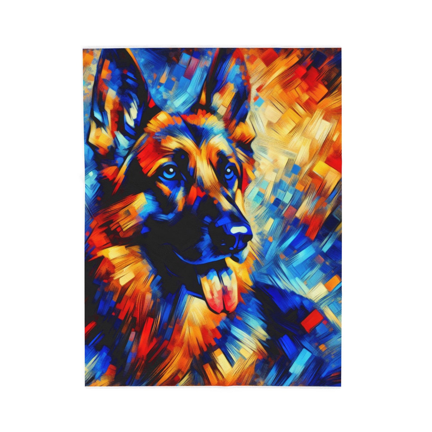 Chromatic Canine Harmony - Plush Blanket