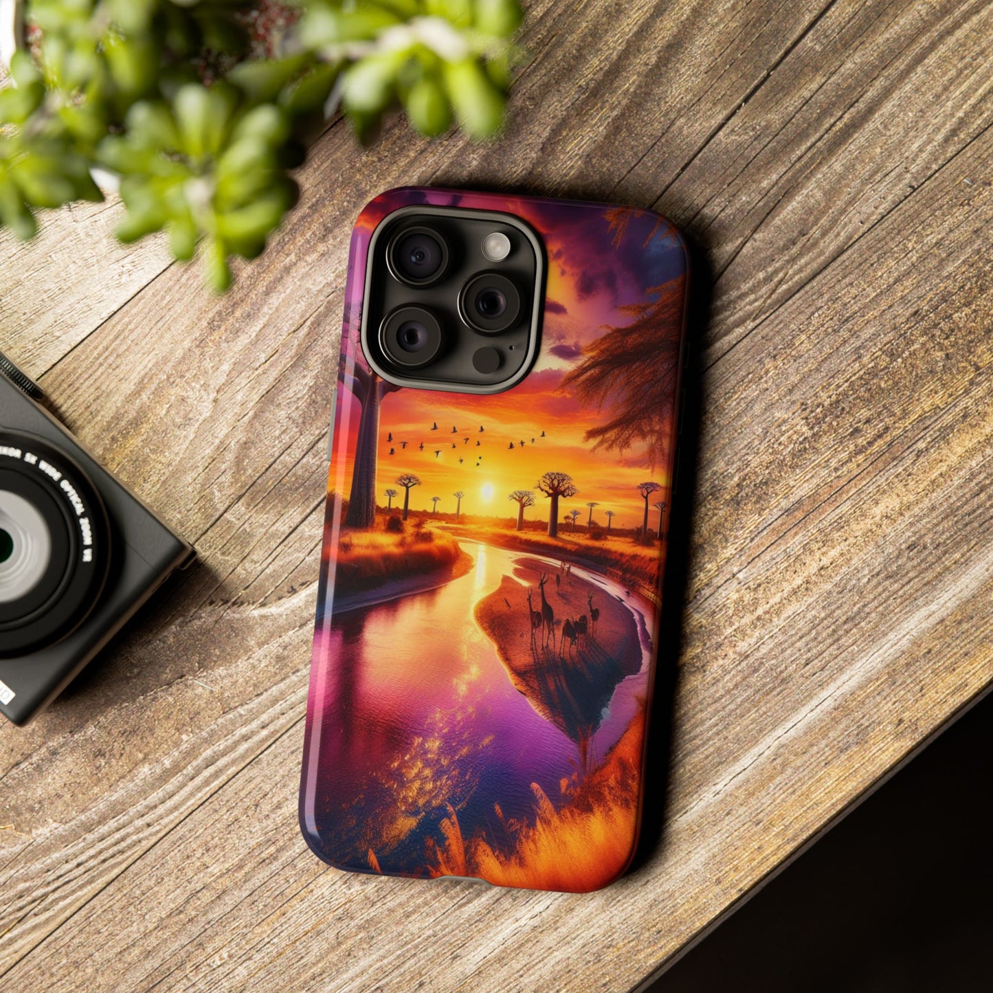 Journey Through Radiant Savannah - Phone Case