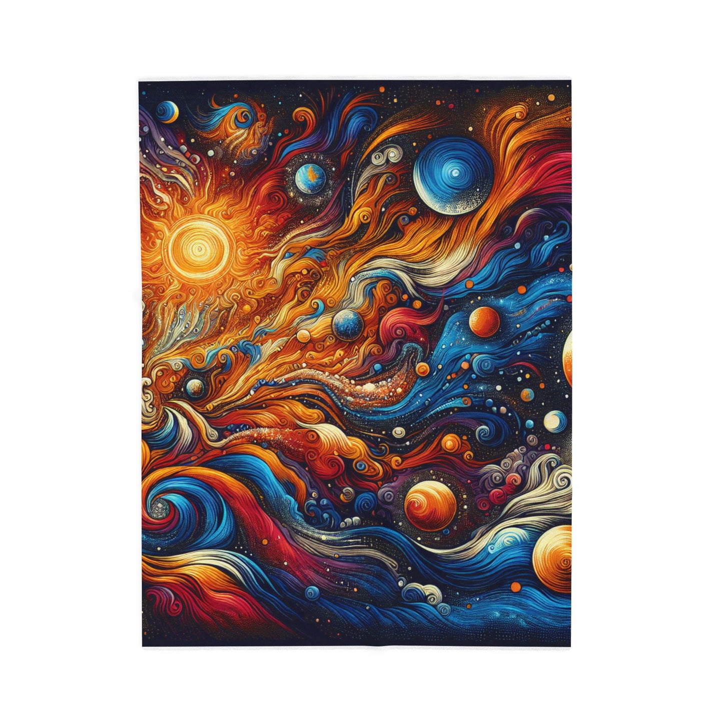 Galactic Wonder Unfolding - Plush Blanket