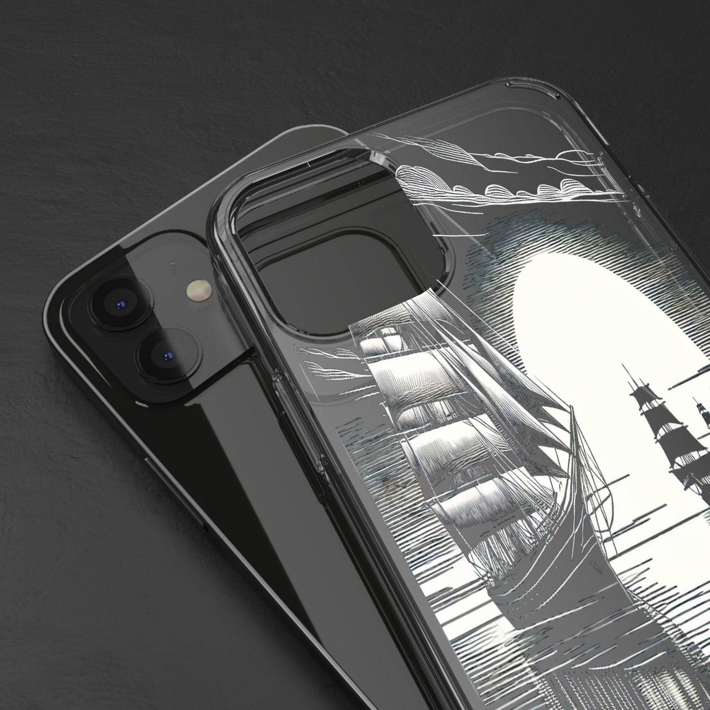 Transparent Sailboats on the Horizon Iphone Case Compatible With Iphone 16 15 14 - Clear Phone Cover