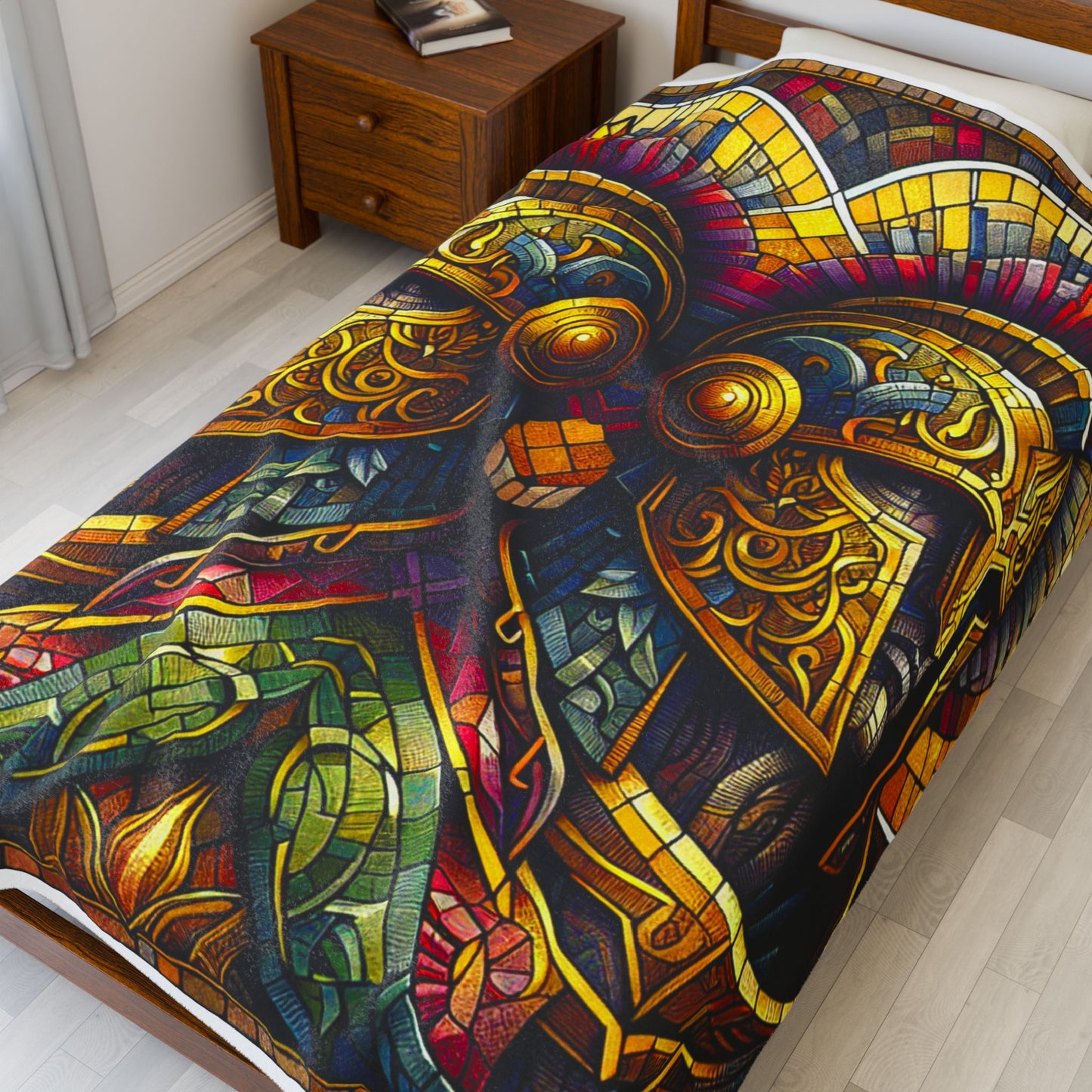 Guardians in Mosaic Armor - Plush Blanket