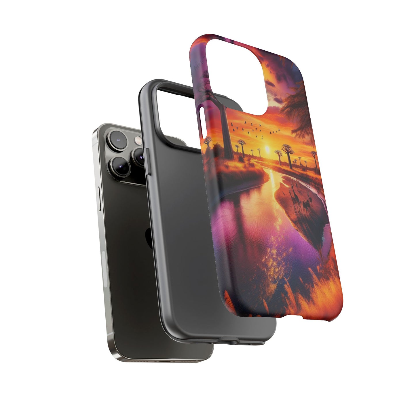 Journey Through Radiant Savannah - Phone Case