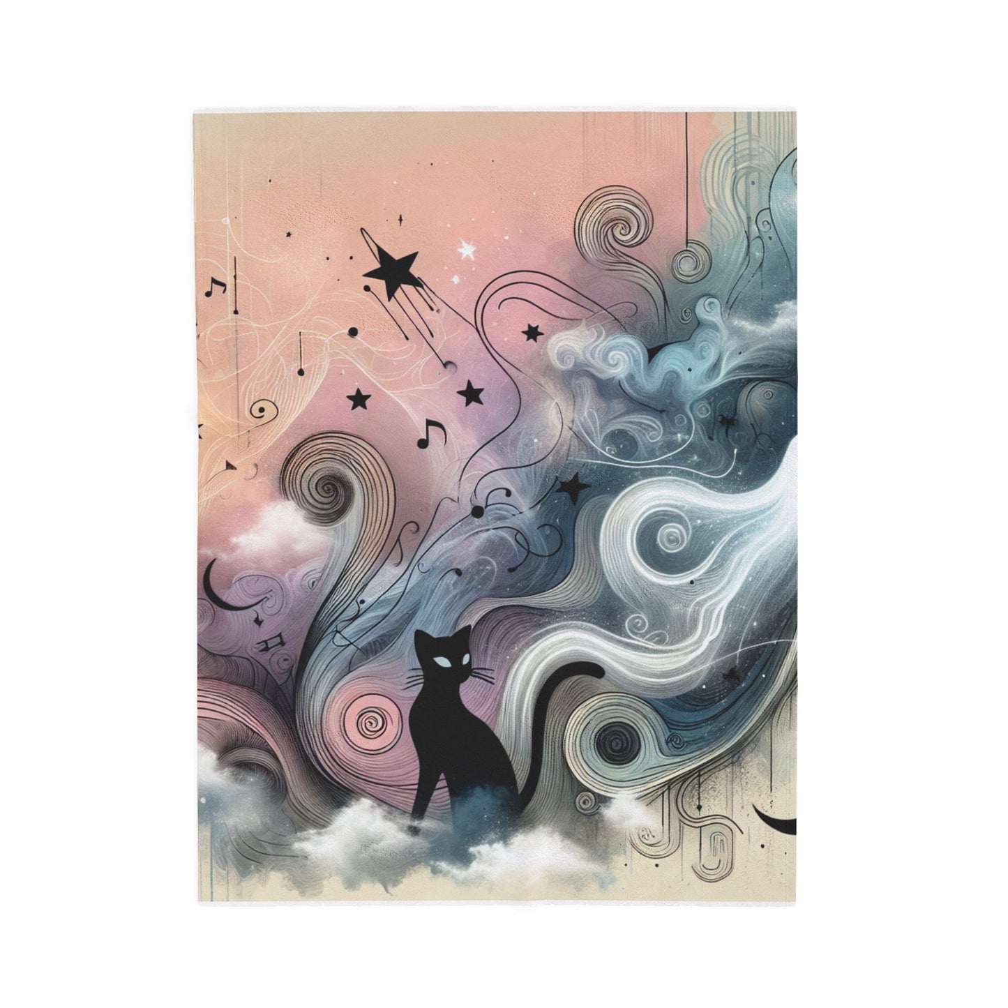 Mystical Whispers of the Night - Plush Blanket