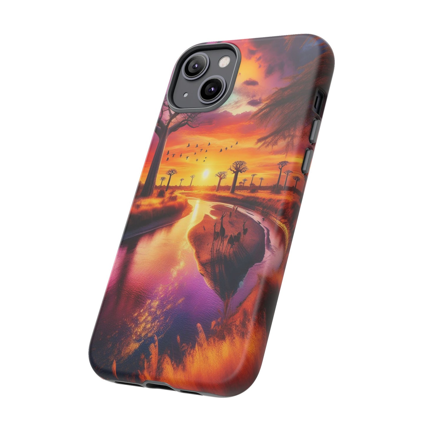 Journey Through Radiant Savannah - Phone Case
